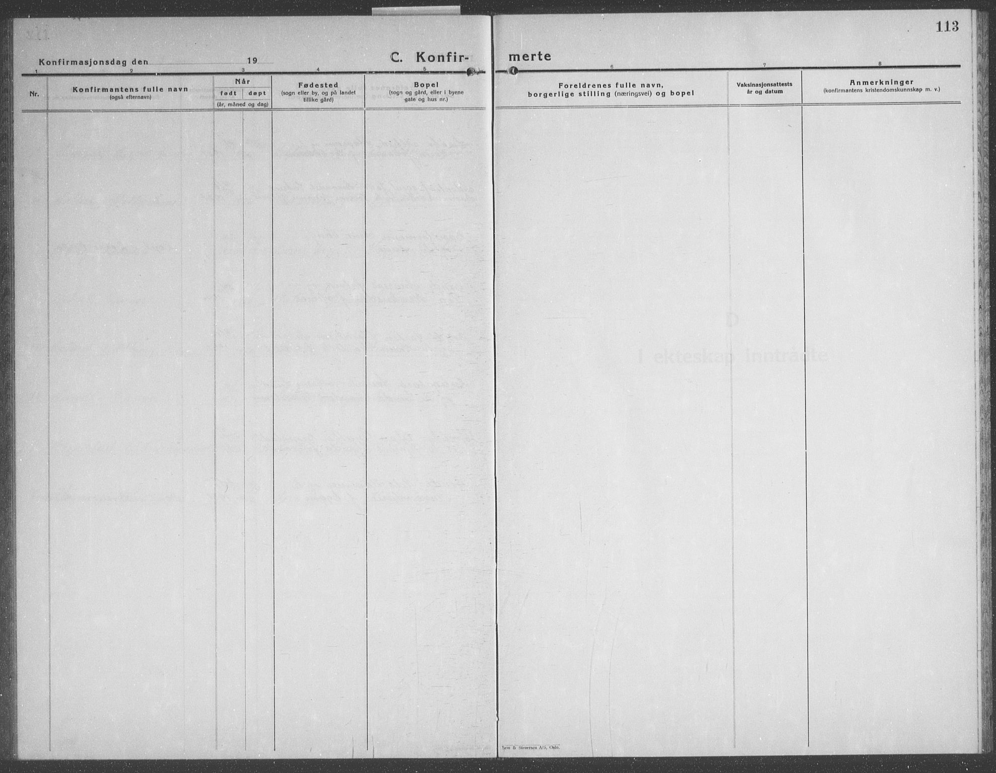 Ministerialprotokoller, klokkerbøker og fødselsregistre - Nord-Trøndelag, SAT/A-1458/749/L0481: Parish register (copy) no. 749C03, 1933-1945, p. 113