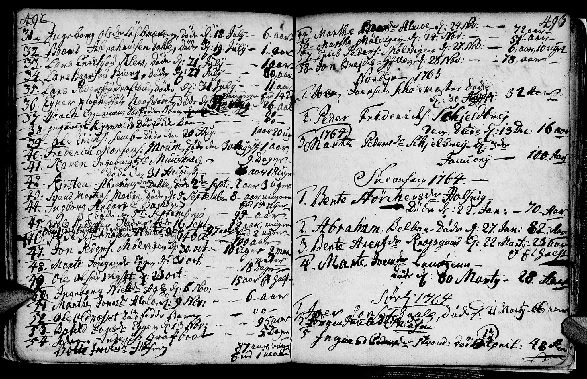 Ministerialprotokoller, klokkerbøker og fødselsregistre - Nord-Trøndelag, SAT/A-1458/749/L0467: Parish register (official) no. 749A01, 1733-1787, p. 492-493