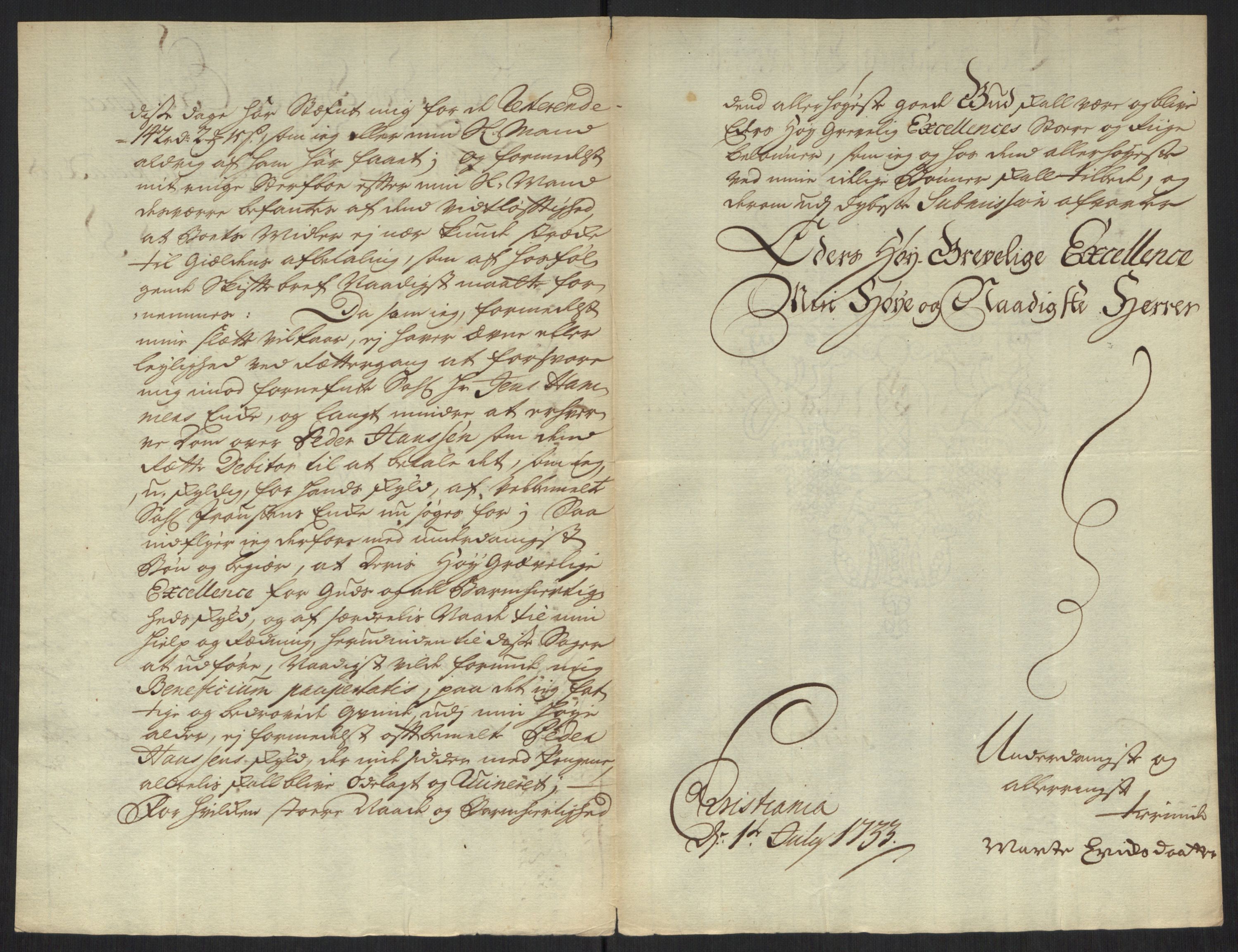 Stattholderembetet 1572-1771, AV/RA-EA-2870/Ef/L0107: Brev fra embetsmenn og andre, 1733-1734, p. 115