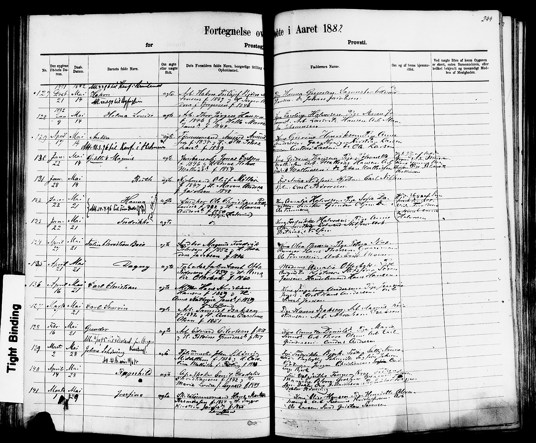 Larvik kirkebøker, AV/SAKO-A-352/F/Fa/L0006: Parish register (official) no. I 6, 1871-1883, p. 244