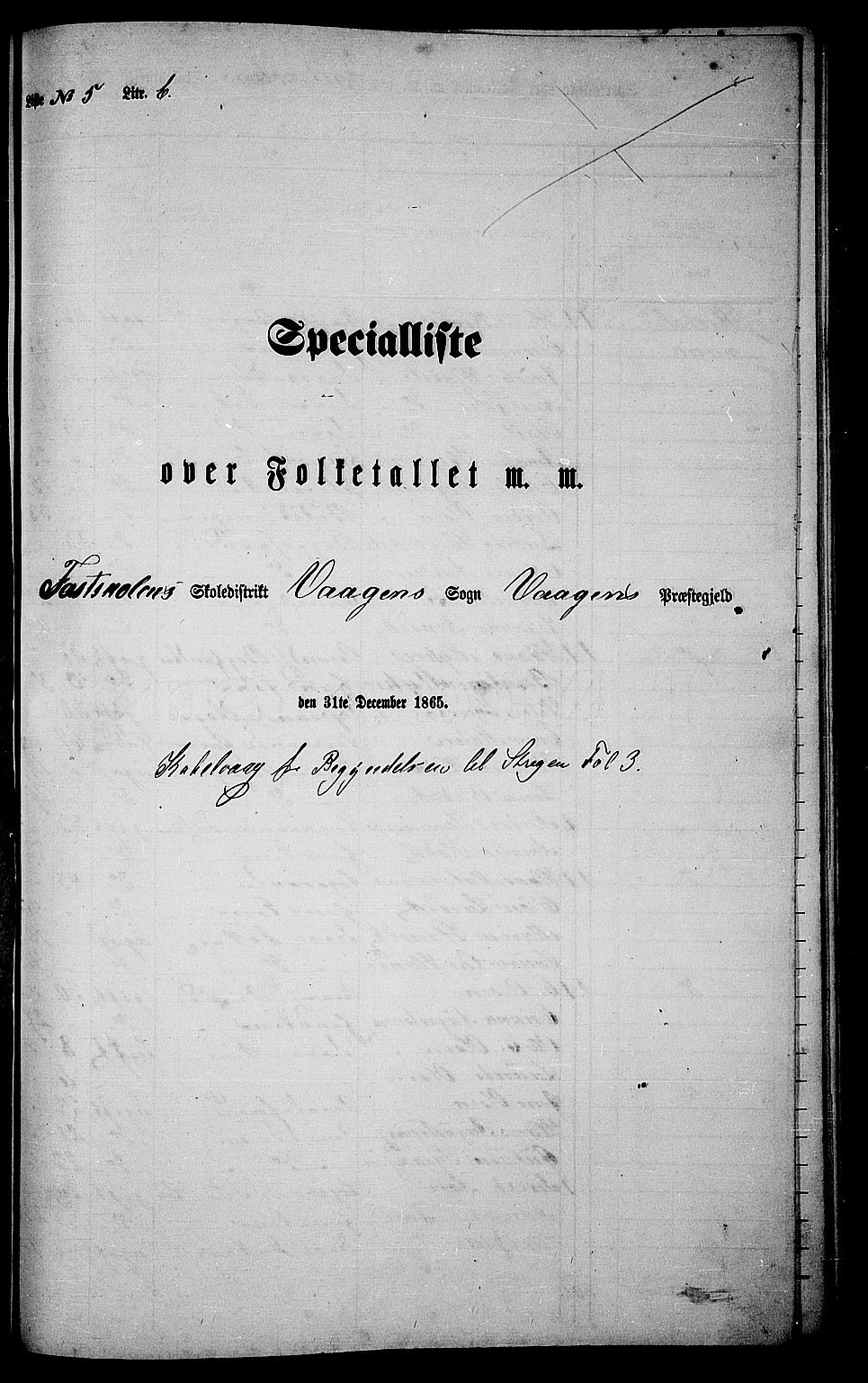 RA, 1865 census for Vågan, 1865, p. 127