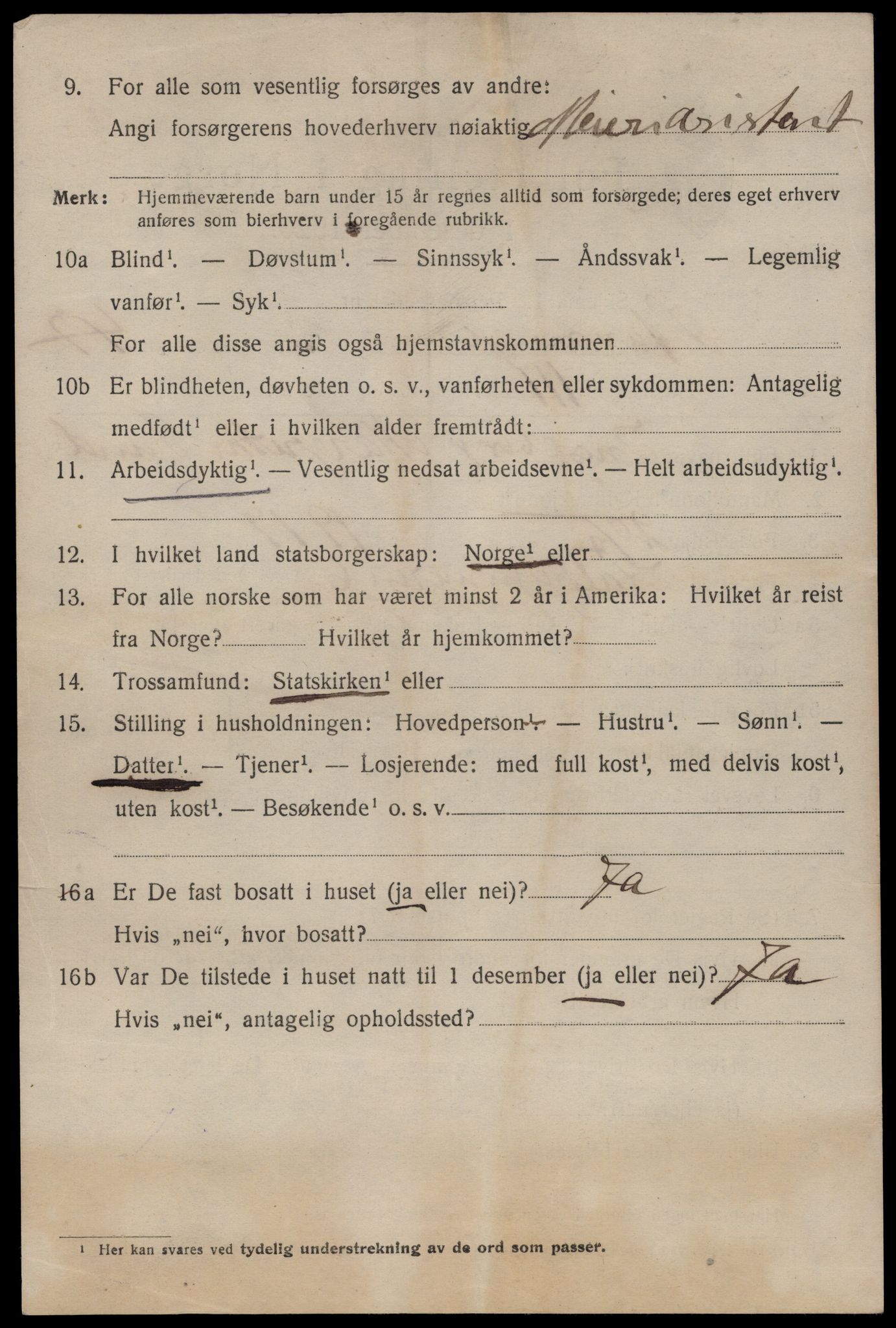 SAST, 1920 census for Stavanger, 1920, p. 115295