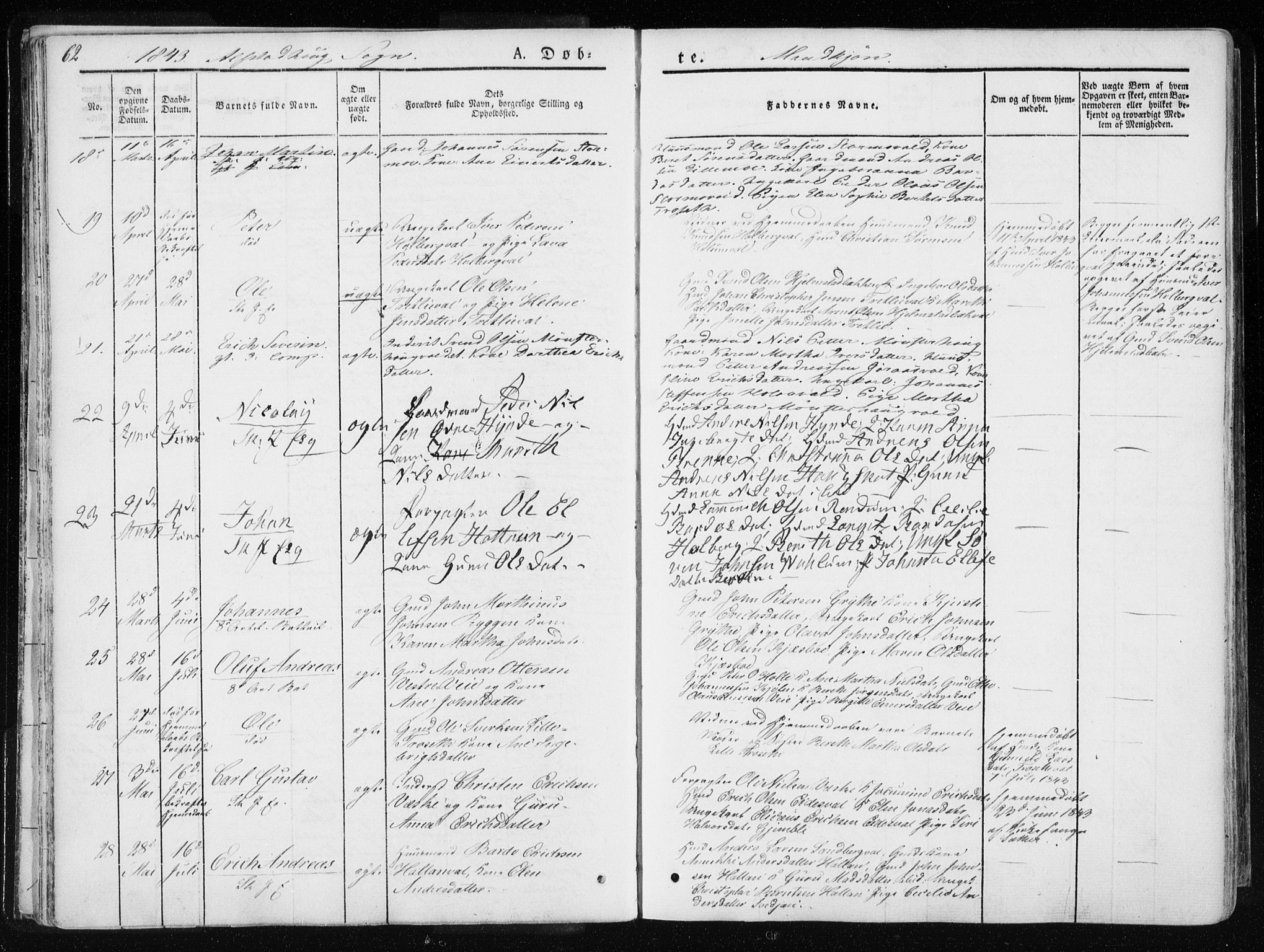 Ministerialprotokoller, klokkerbøker og fødselsregistre - Nord-Trøndelag, AV/SAT-A-1458/717/L0154: Parish register (official) no. 717A06 /1, 1836-1849, p. 62