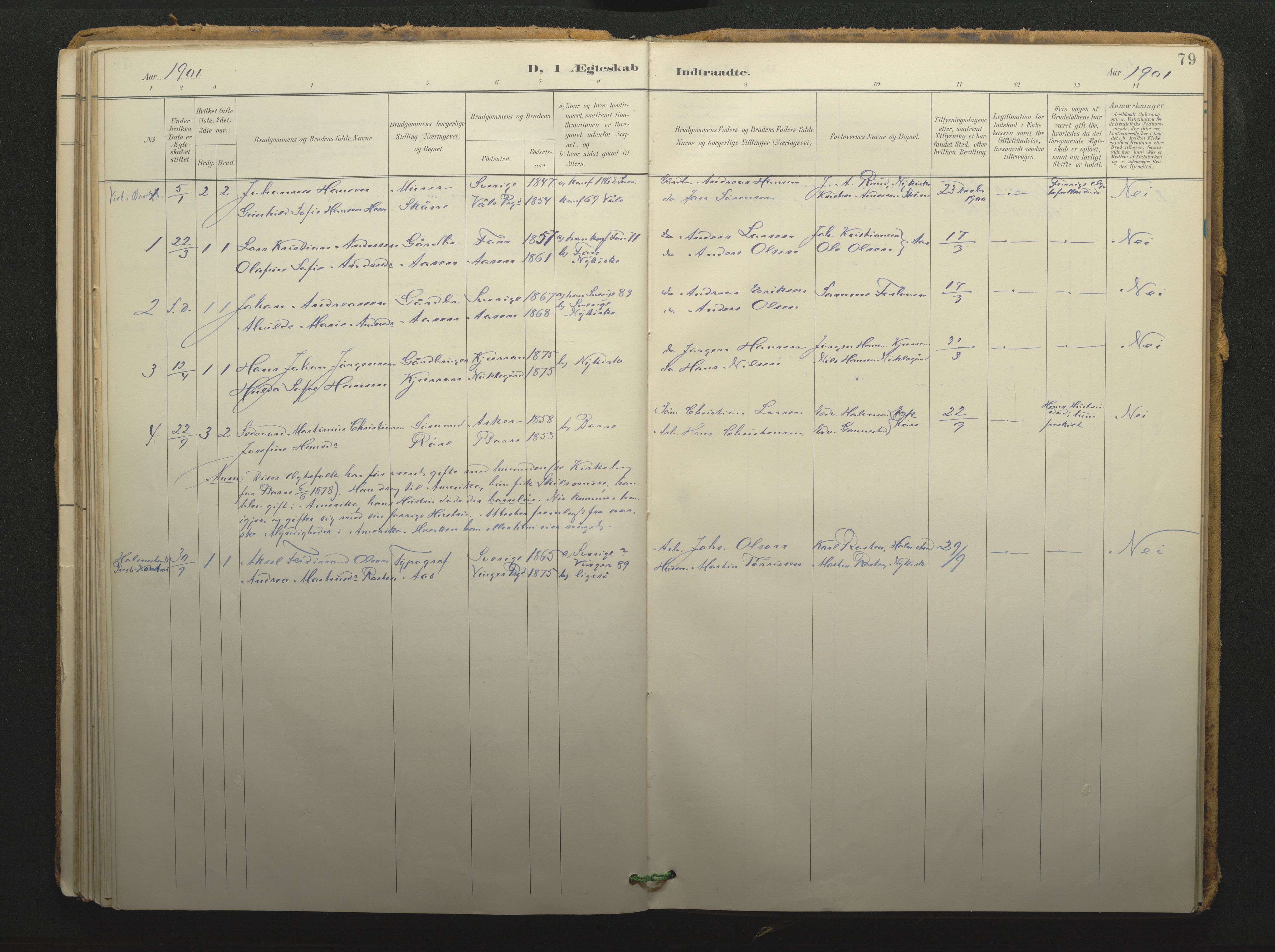 Borre kirkebøker, SAKO/A-338/F/Fc/L0003: Parish register (official) no. III 3, 1896-1919, p. 79