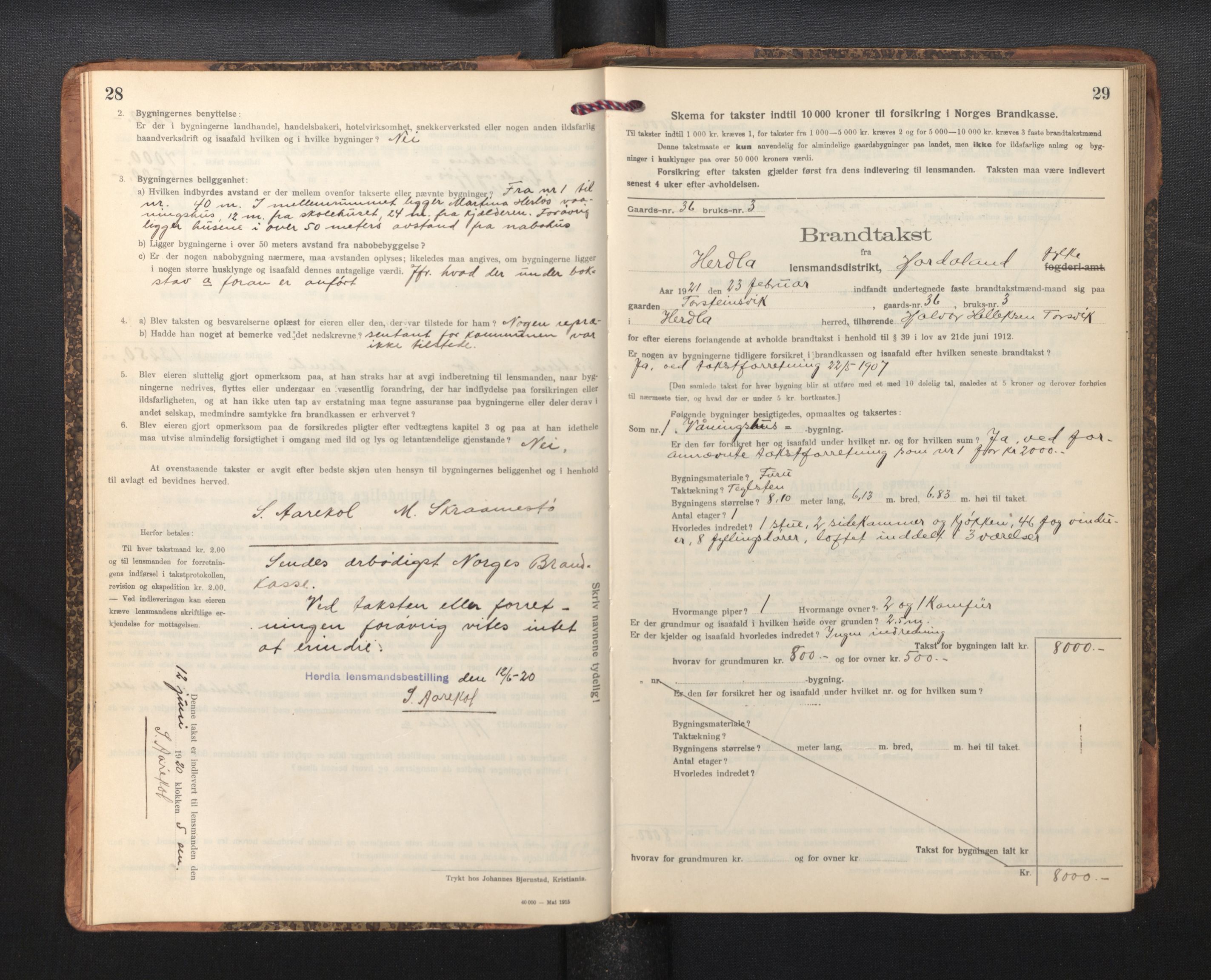 Lensmannen i Herdla, AV/SAB-A-32901/0012/L0004:  Branntakstprotokoll skjematakst, 1916-1954, p. 28-29
