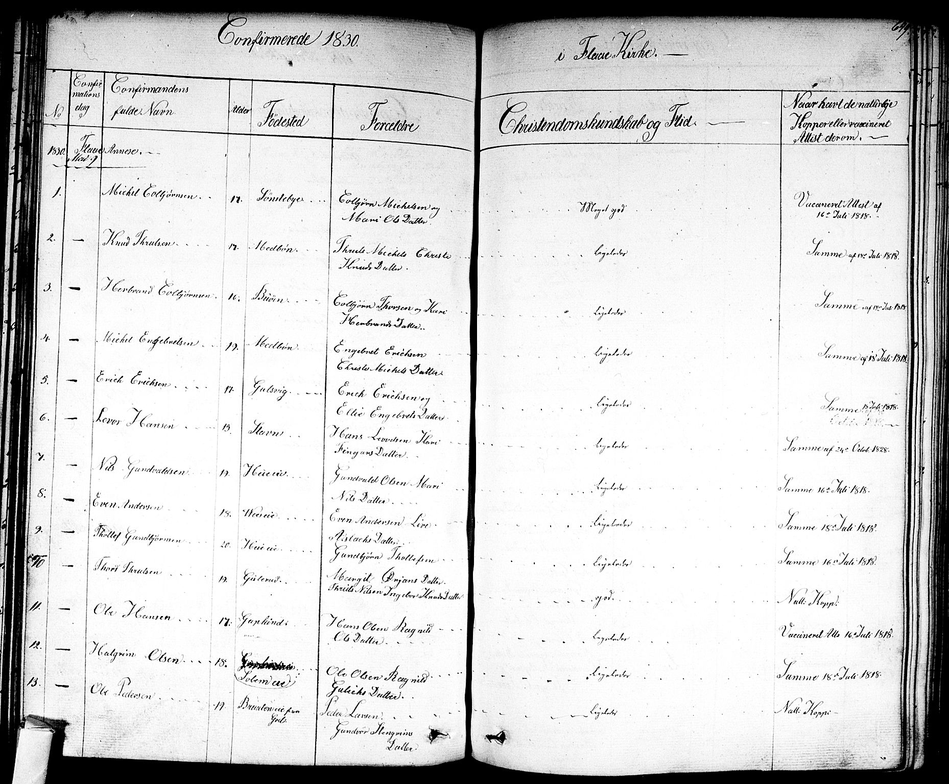 Nes kirkebøker, AV/SAKO-A-236/F/Fa/L0008: Parish register (official) no. 8, 1824-1834, p. 648-649