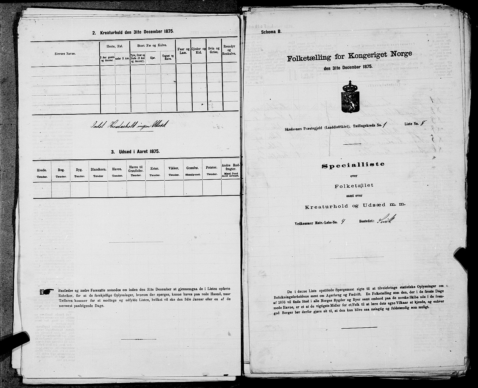 SAST, 1875 census for 1150L Skudenes/Falnes, Åkra og Ferkingstad, 1875, p. 83