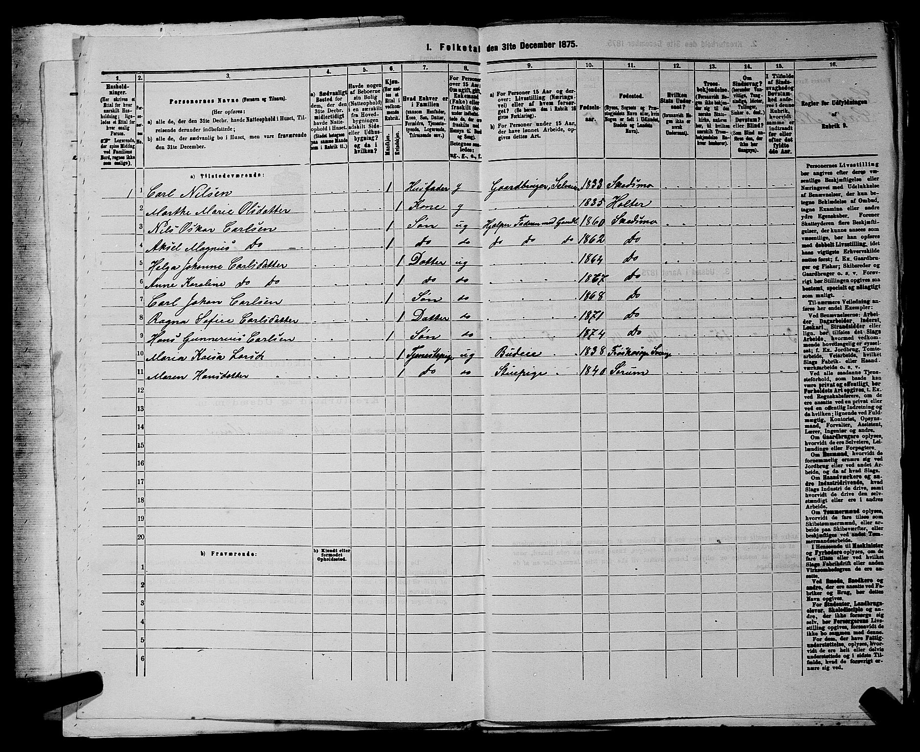 RA, 1875 census for 0231P Skedsmo, 1875, p. 362