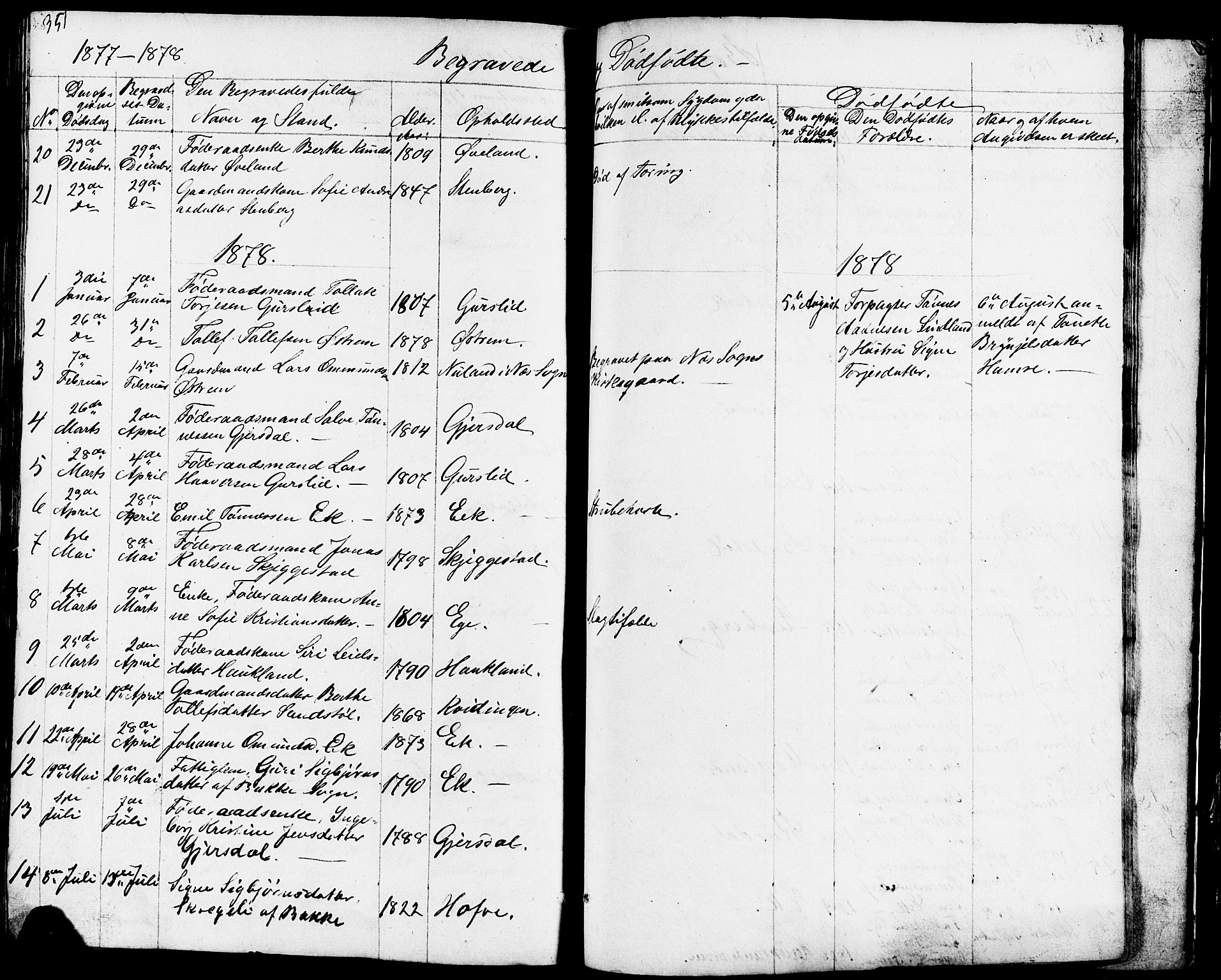 Lund sokneprestkontor, AV/SAST-A-101809/S07/L0003: Parish register (copy) no. B 3, 1848-1885, p. 351