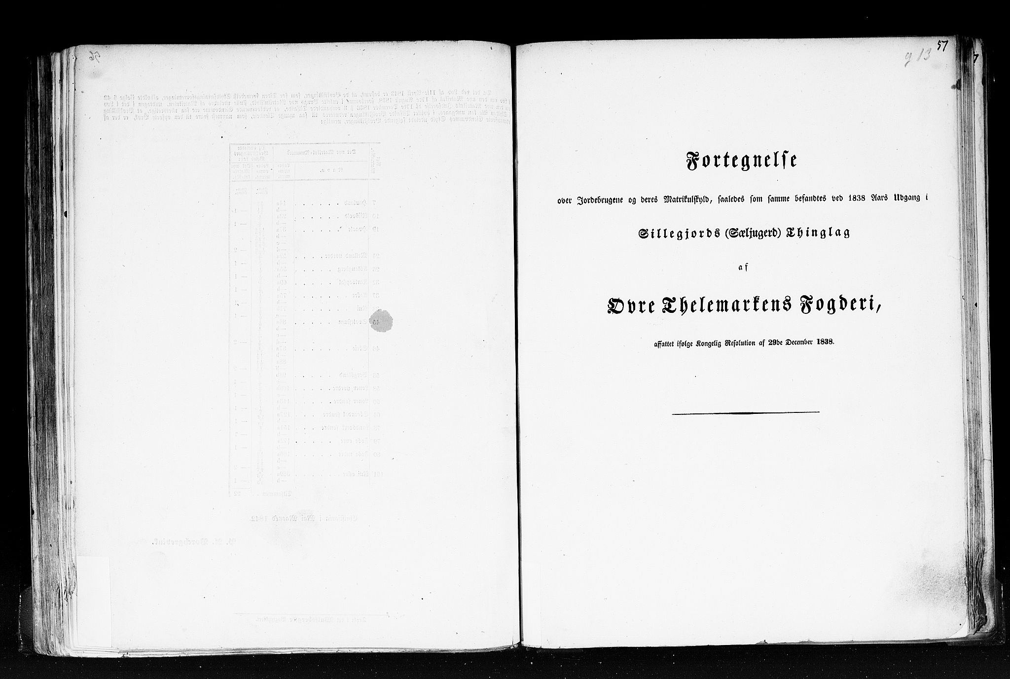 Rygh, RA/PA-0034/F/Fb/L0007: Matrikkelen for 1838 - Bratsberg amt (Telemark fylke), 1838, p. 57a