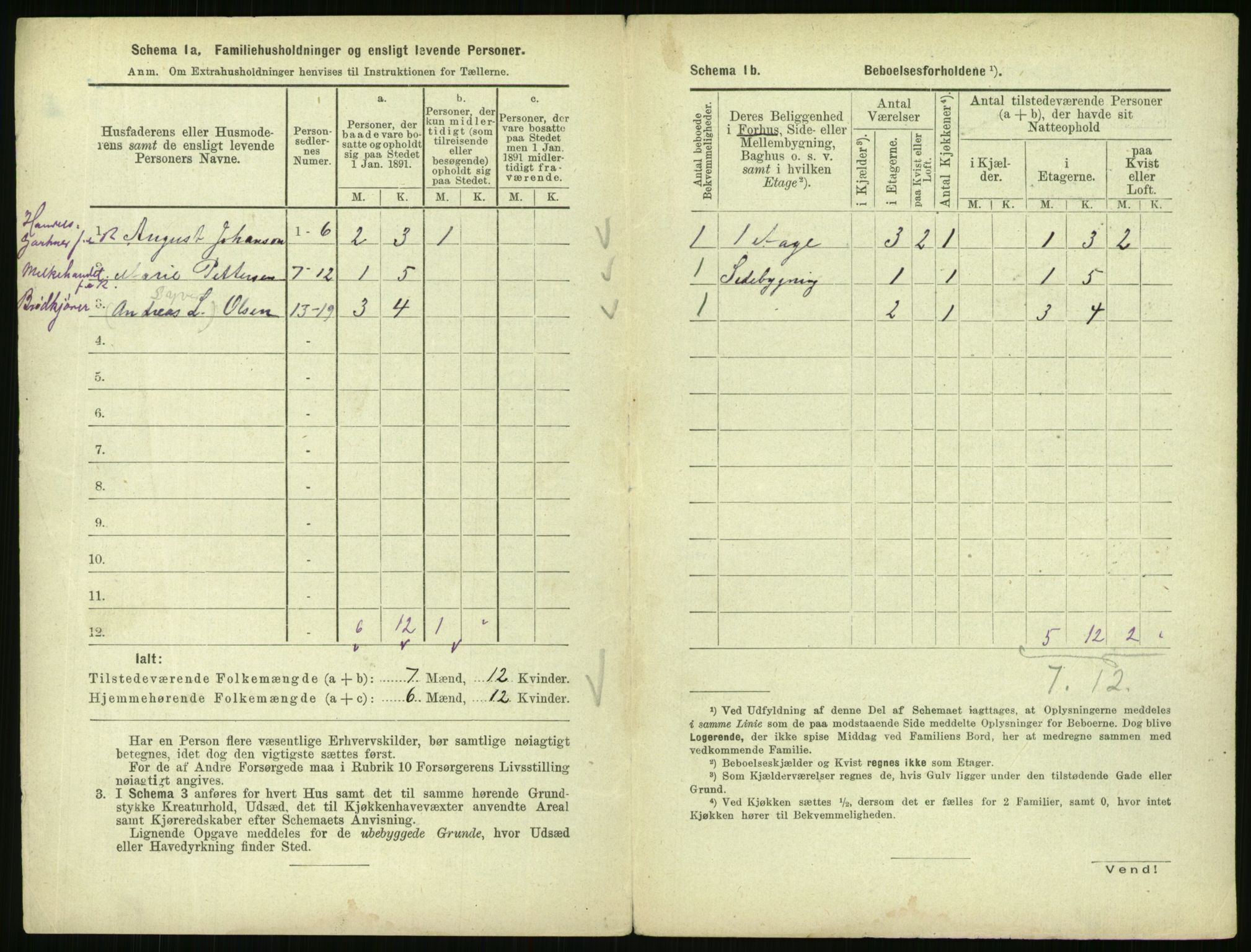 RA, 1891 census for 0301 Kristiania, 1891, p. 30806
