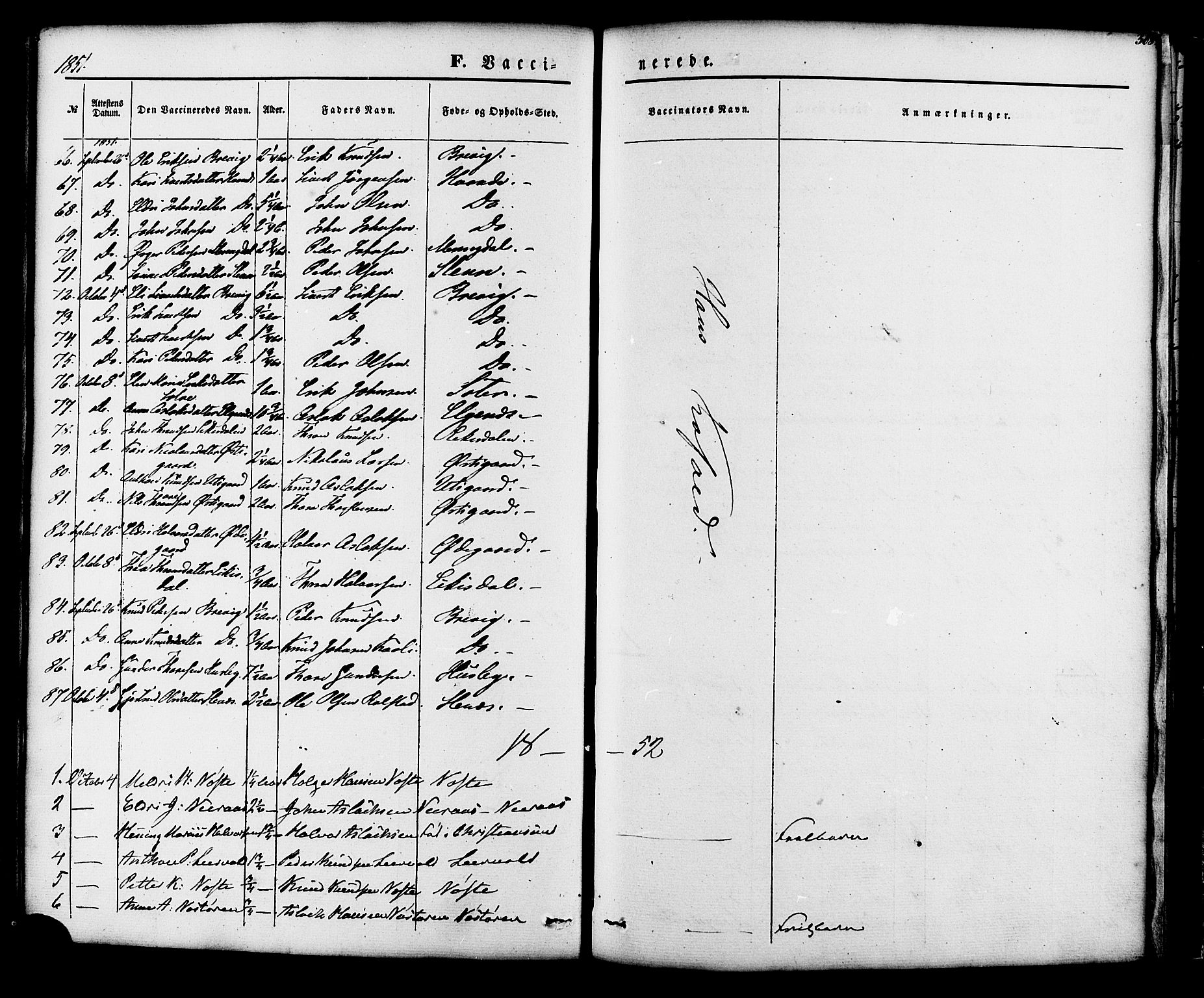 Ministerialprotokoller, klokkerbøker og fødselsregistre - Møre og Romsdal, SAT/A-1454/552/L0637: Parish register (official) no. 552A01, 1845-1879, p. 308
