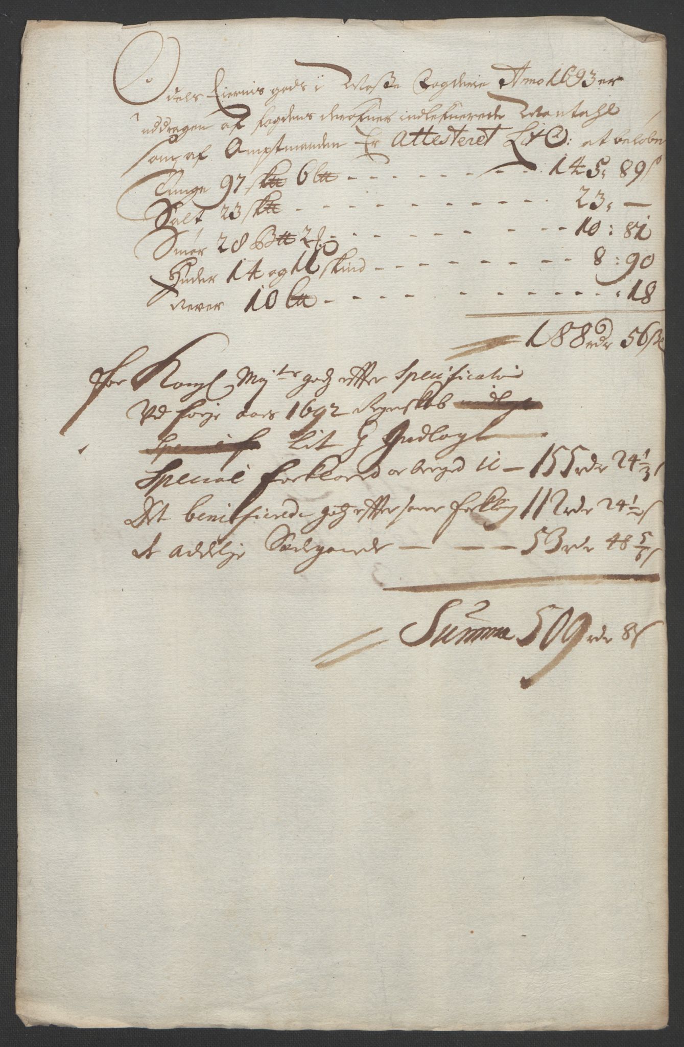 Rentekammeret inntil 1814, Reviderte regnskaper, Fogderegnskap, RA/EA-4092/R02/L0108: Fogderegnskap Moss og Verne kloster, 1692-1693, p. 294