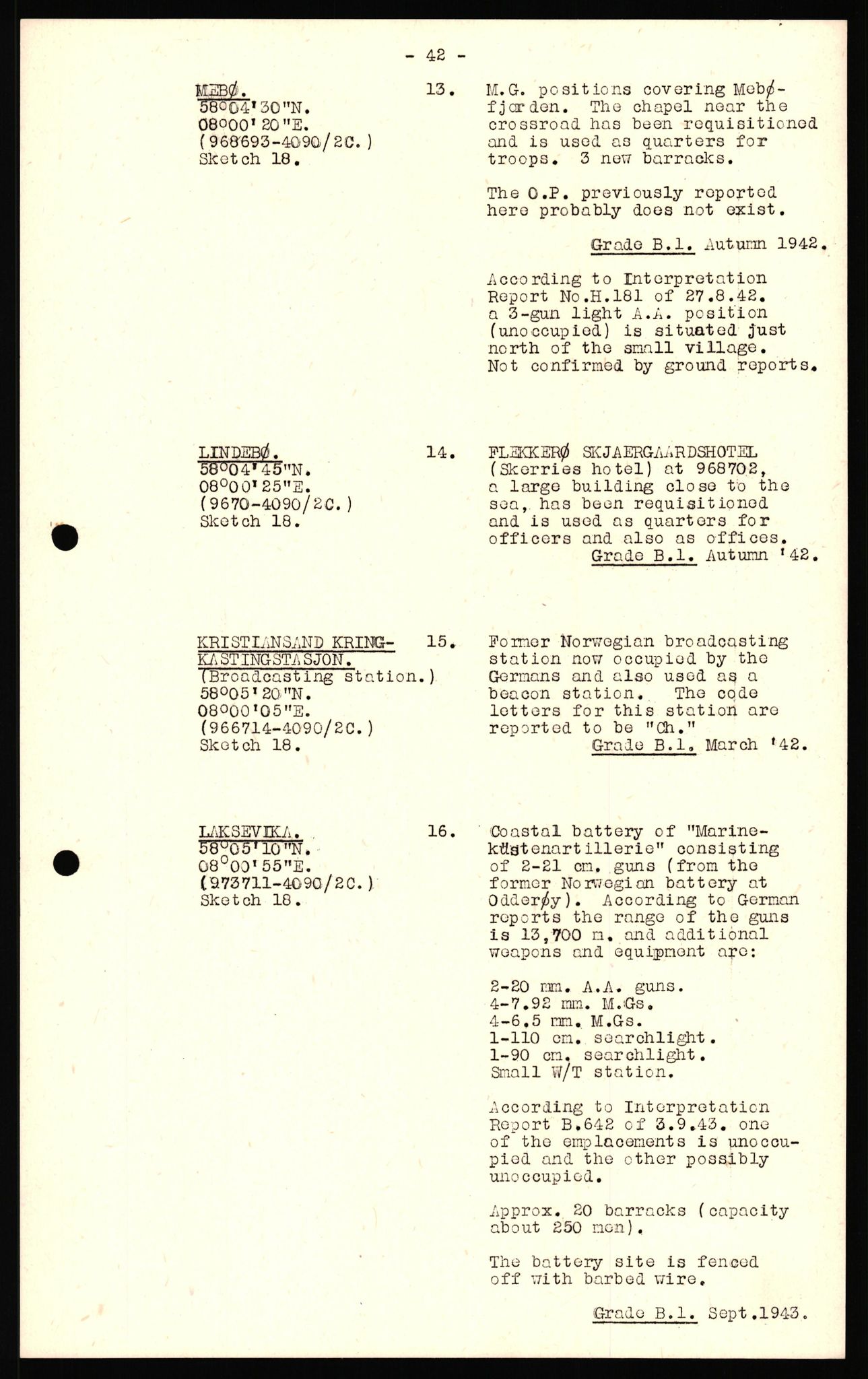 Forsvaret, Forsvarets overkommando II, AV/RA-RAFA-3915/D/Dd/L0023: Vest-Agder, 1942-1943, p. 73