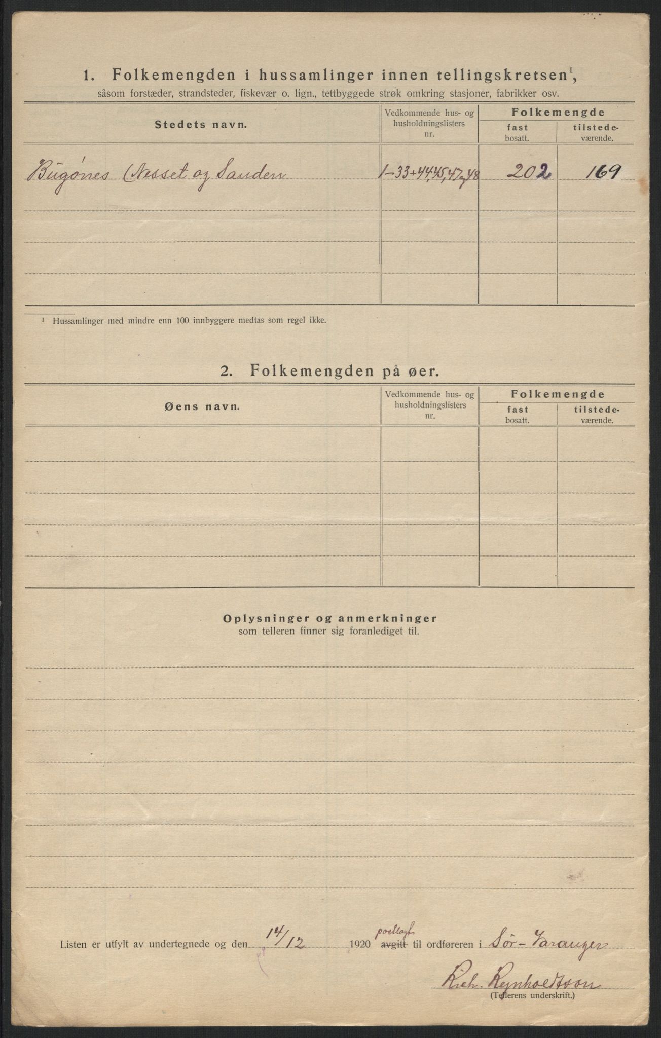 SATØ, 1920 census for Sør-Varanger, 1920, p. 8