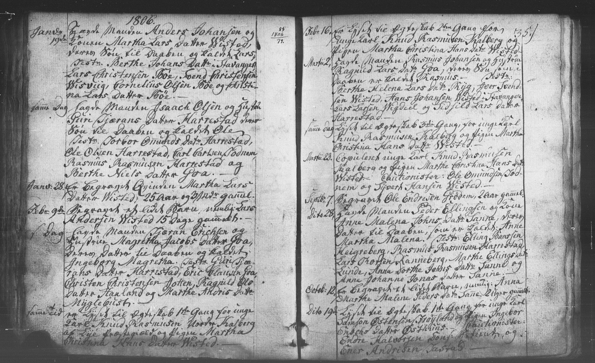 Domkirken sokneprestkontor, SAST/A-101812/001/30/30BB/L0006: Parish register (copy) no. B 6, 1783-1815, p. 35