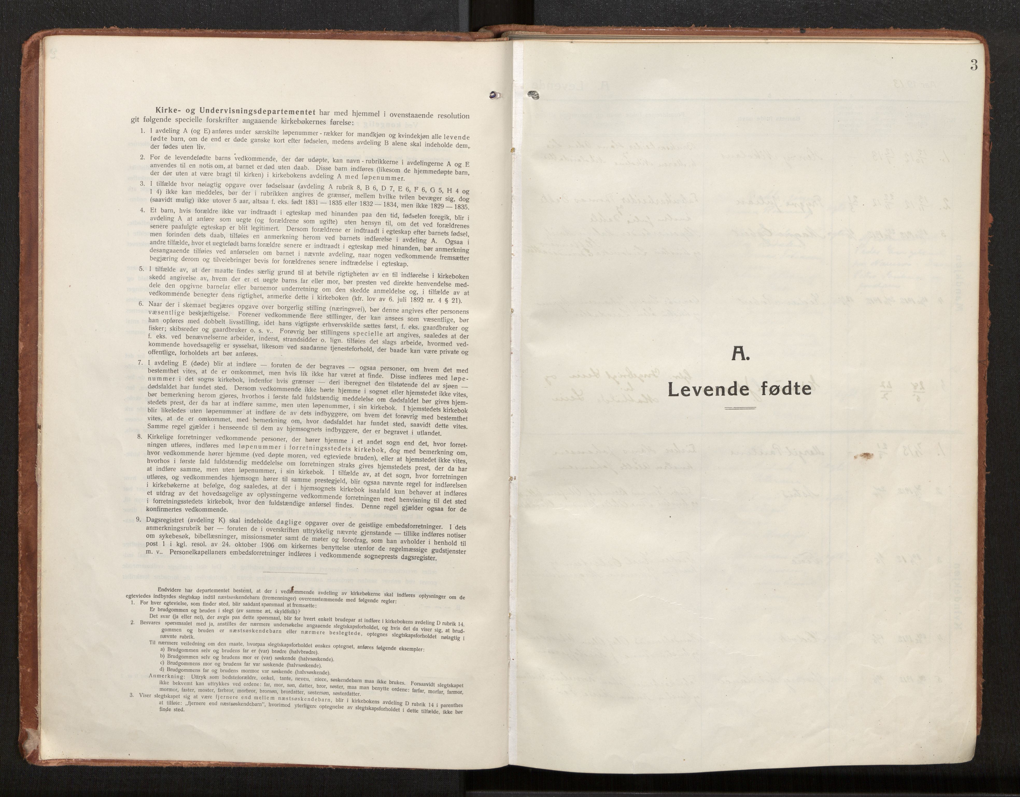 Ministerialprotokoller, klokkerbøker og fødselsregistre - Nord-Trøndelag, SAT/A-1458/772/L0604: Parish register (official) no. 772A02, 1913-1937, p. 3