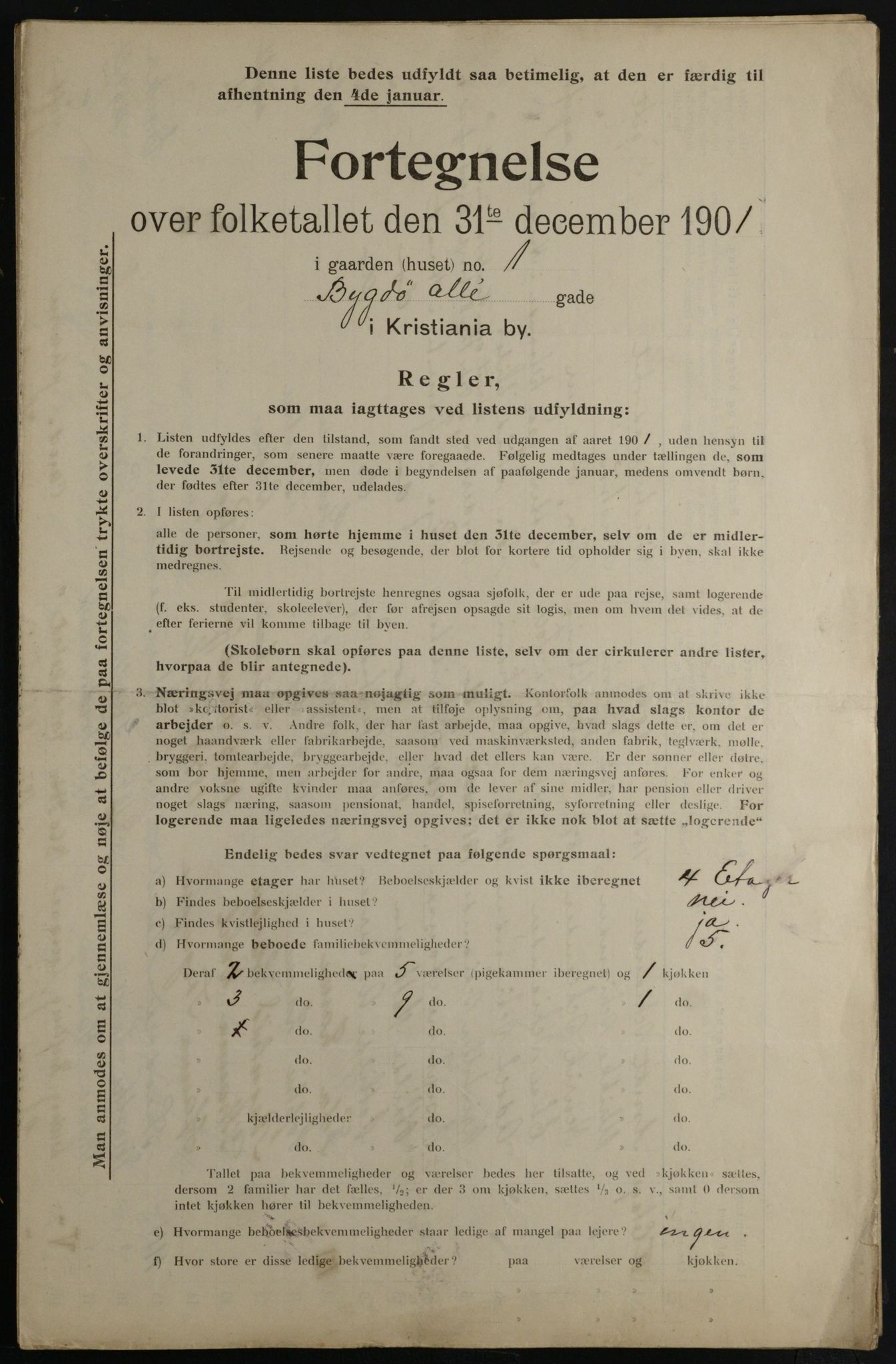 OBA, Municipal Census 1901 for Kristiania, 1901, p. 1712