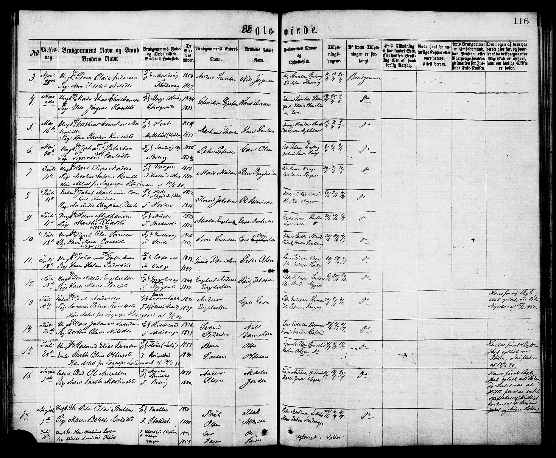 Ministerialprotokoller, klokkerbøker og fødselsregistre - Møre og Romsdal, AV/SAT-A-1454/503/L0035: Parish register (official) no. 503A03, 1865-1884, p. 116