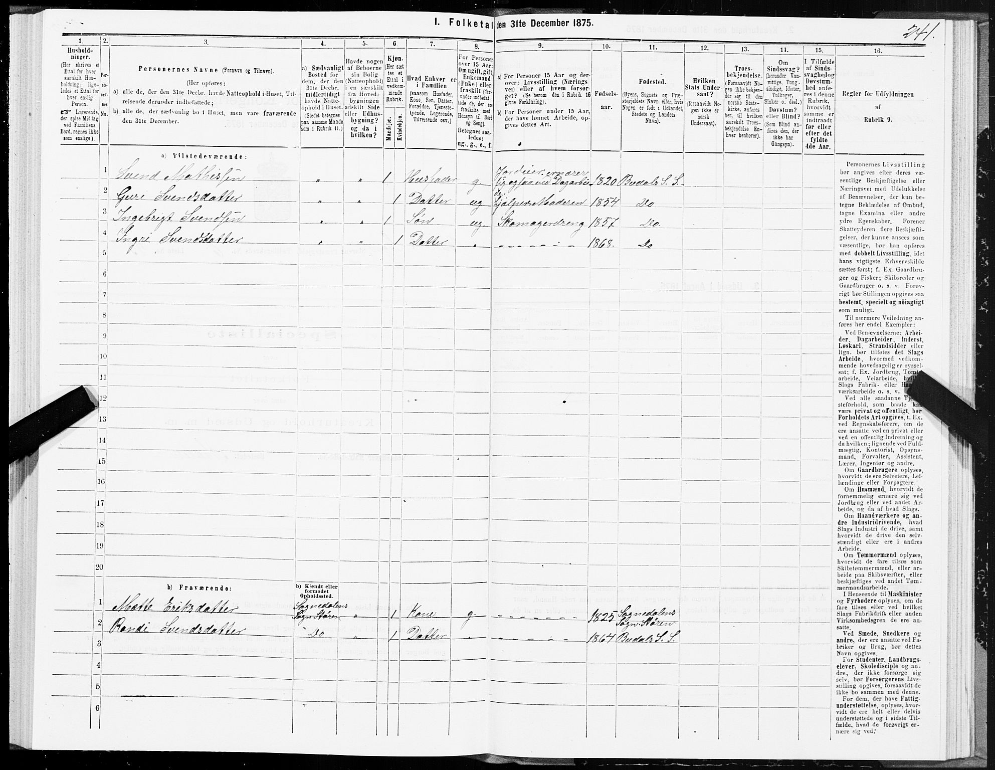 SAT, 1875 census for 1648P Støren, 1875, p. 3241