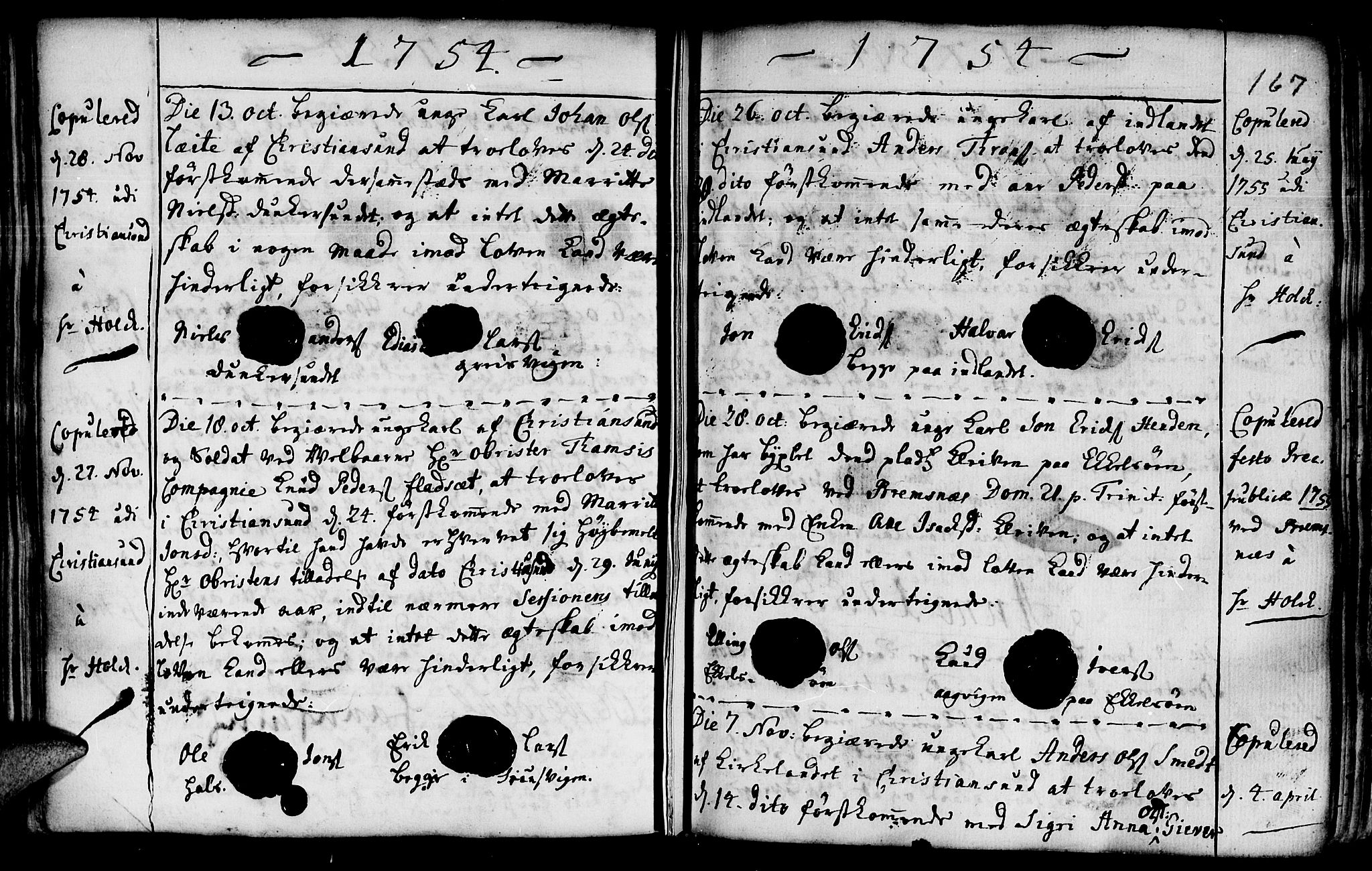 Ministerialprotokoller, klokkerbøker og fødselsregistre - Møre og Romsdal, AV/SAT-A-1454/568/L0793: Parish register (official) no. 568A02, 1749-1768, p. 166-167