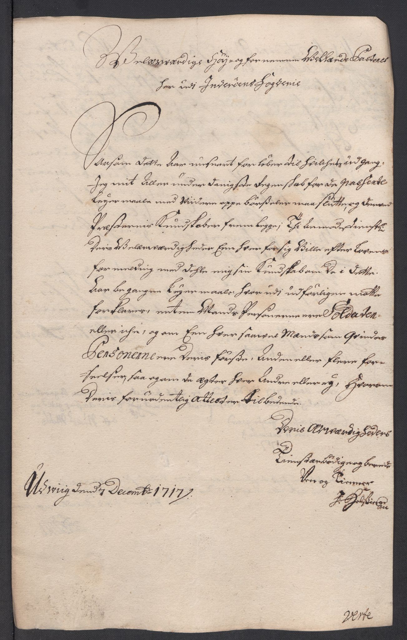 Rentekammeret inntil 1814, Reviderte regnskaper, Fogderegnskap, AV/RA-EA-4092/R63/L4325: Fogderegnskap Inderøy, 1717, p. 219