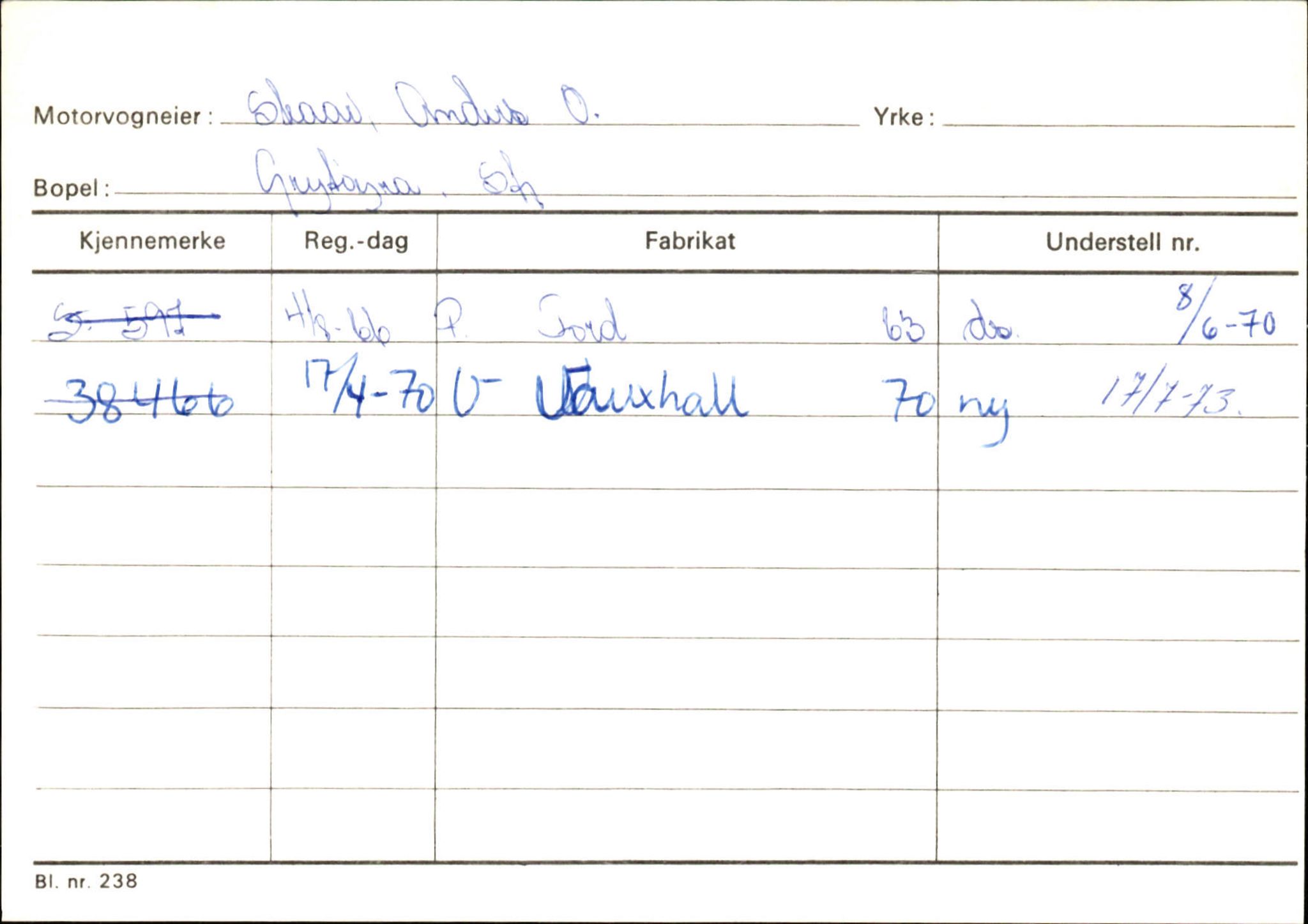 Statens vegvesen, Sogn og Fjordane vegkontor, AV/SAB-A-5301/4/F/L0132: Eigarregister Askvoll A-Å. Balestrand A-Å, 1945-1975, p. 1105