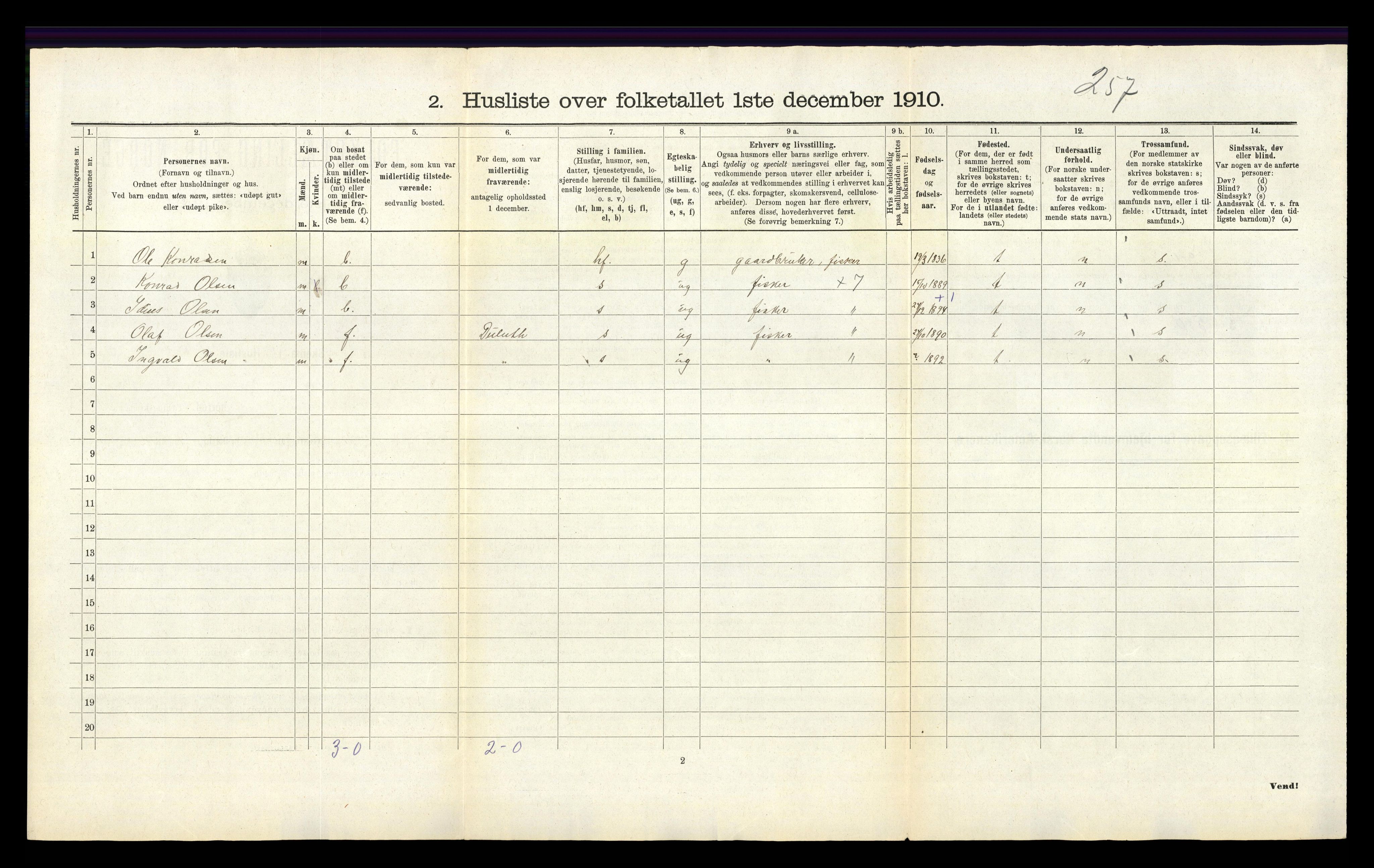 RA, 1910 census for Eigersund, 1910, p. 47
