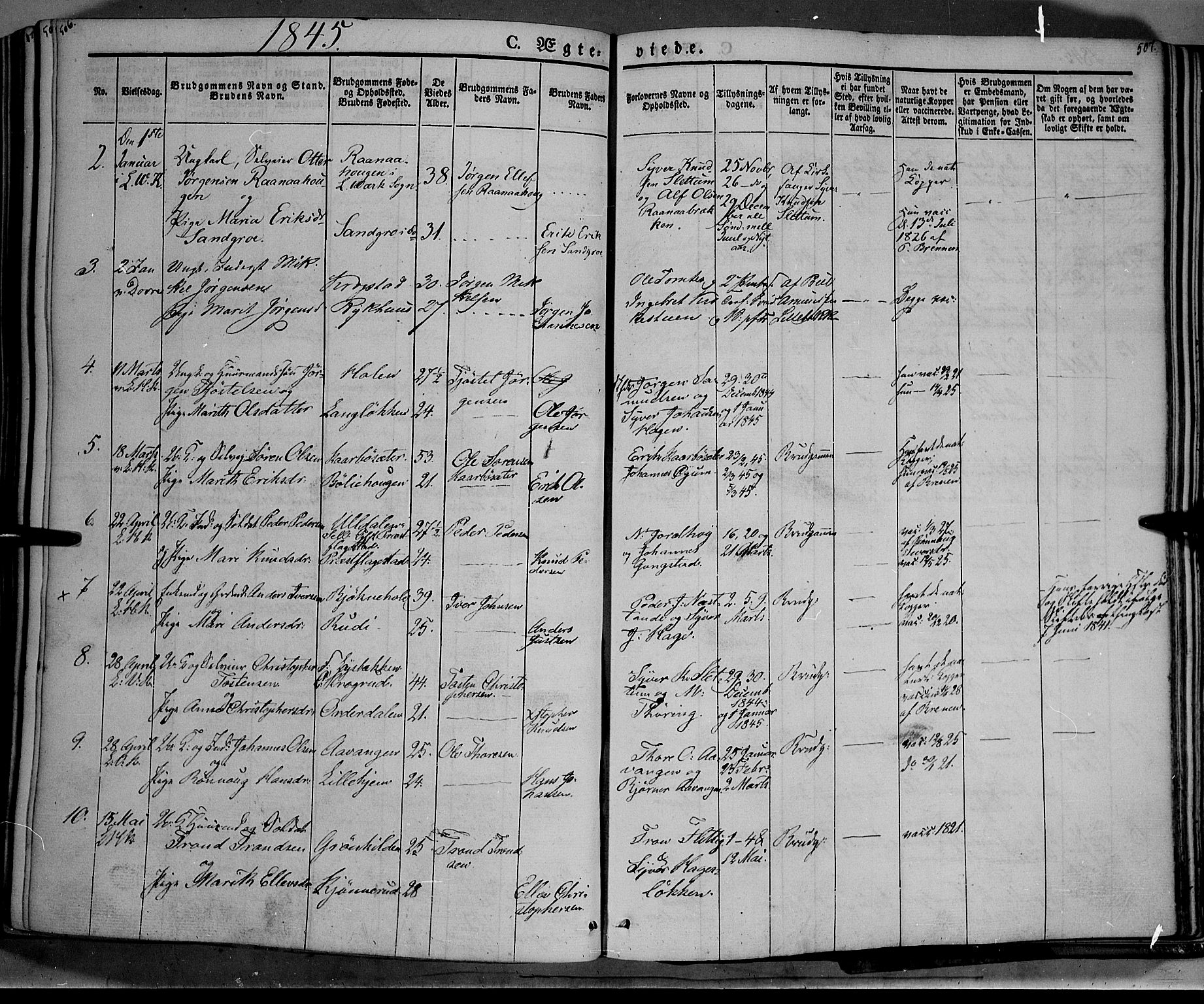 Lesja prestekontor, SAH/PREST-068/H/Ha/Haa/L0006: Parish register (official) no. 6A, 1843-1854, p. 506-507