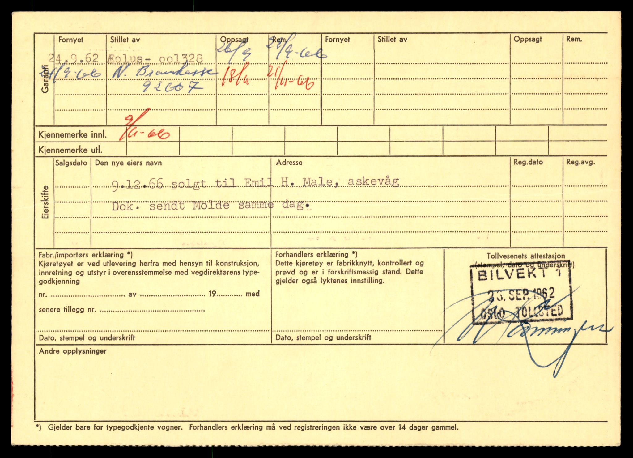 Møre og Romsdal vegkontor - Ålesund trafikkstasjon, AV/SAT-A-4099/F/Fe/L0008: Registreringskort for kjøretøy T 747 - T 894, 1927-1998, p. 1913