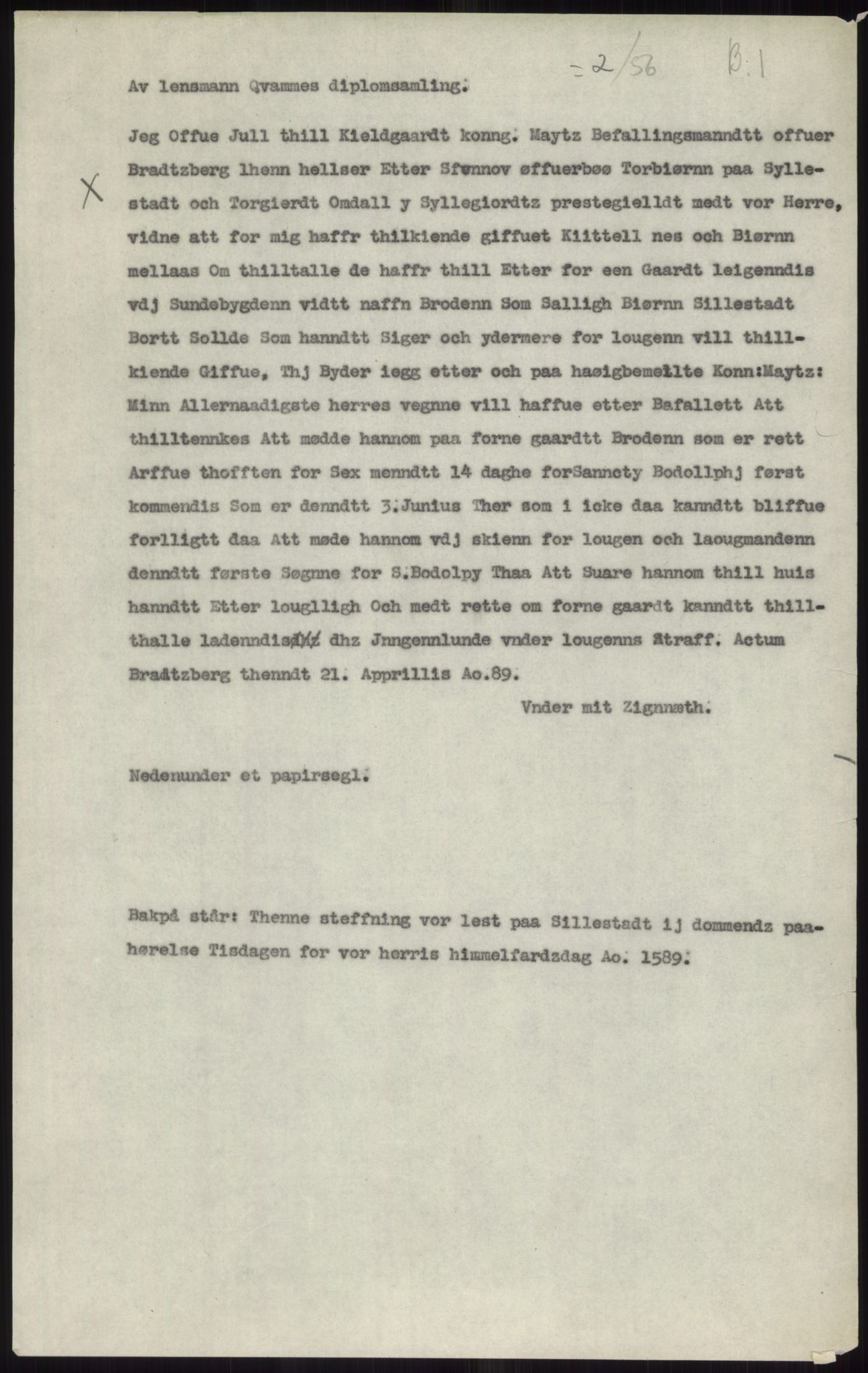 Samlinger til kildeutgivelse, Diplomavskriftsamlingen, AV/RA-EA-4053/H/Ha, p. 1840