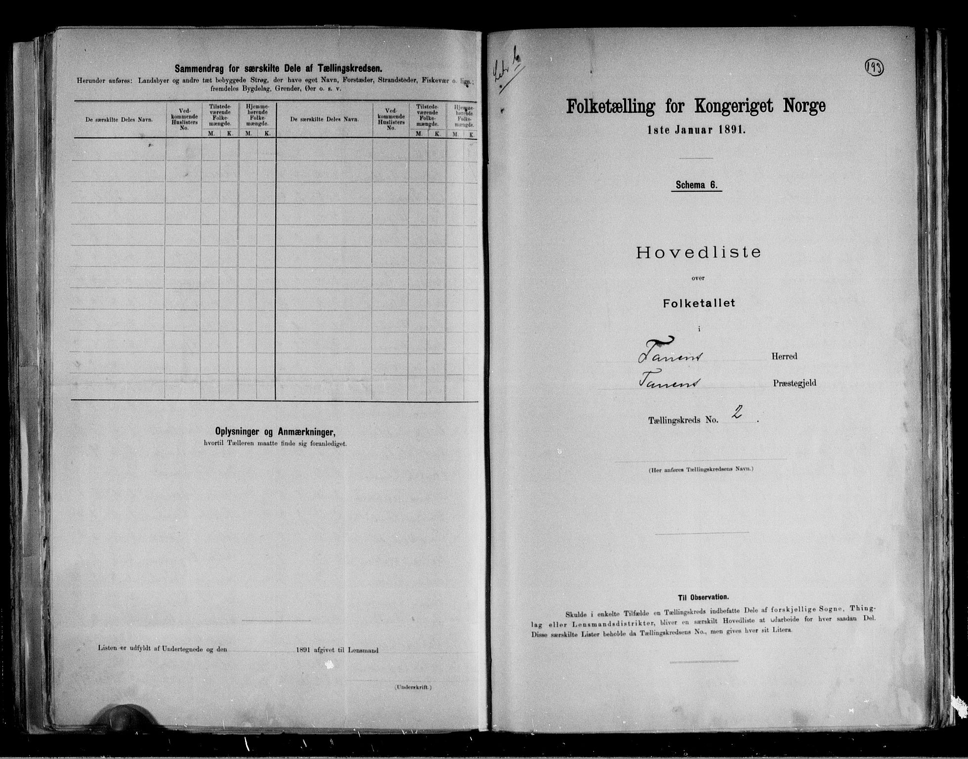 RA, 1891 census for 2025 Tana, 1891, p. 9