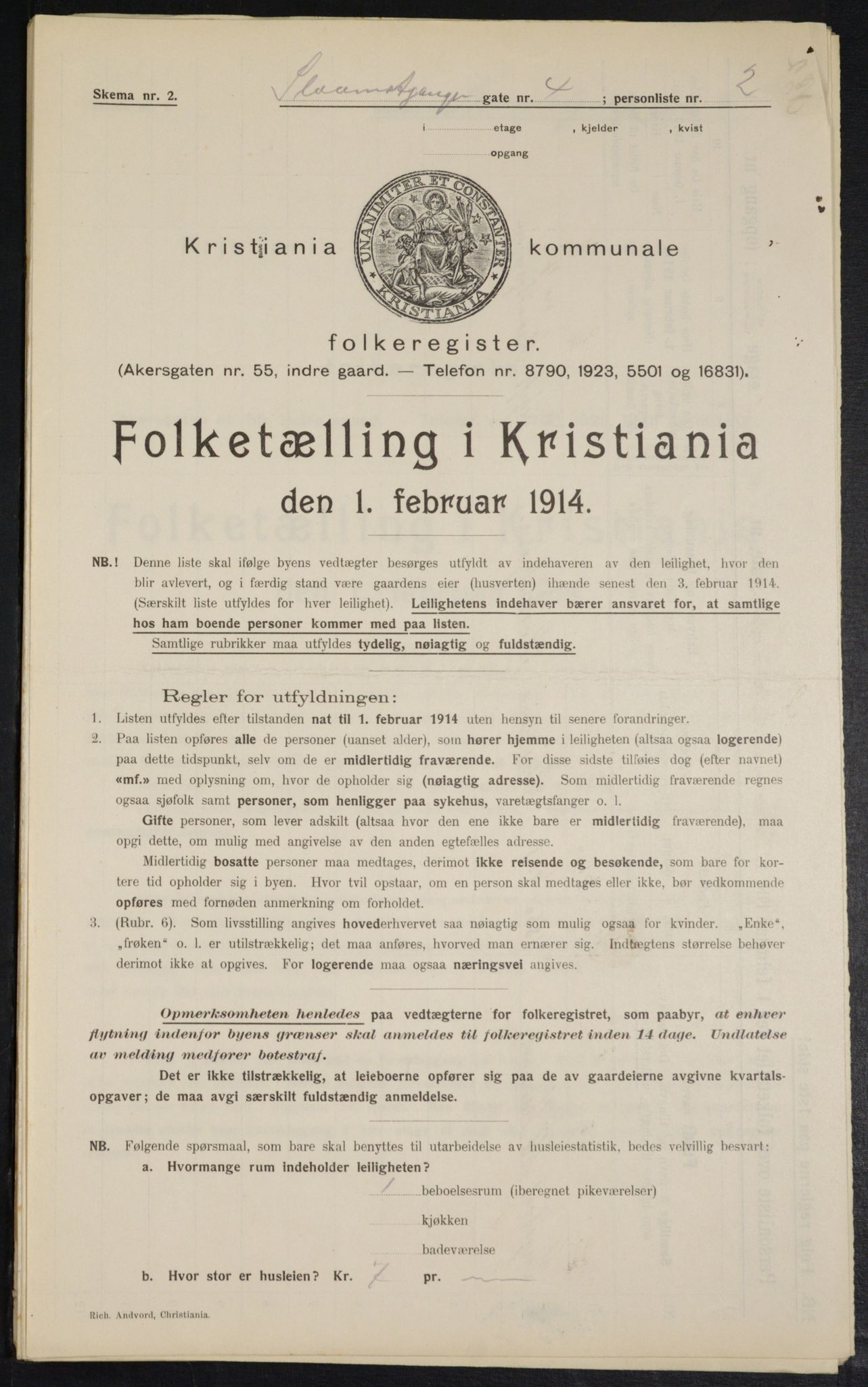 OBA, Municipal Census 1914 for Kristiania, 1914, p. 96788