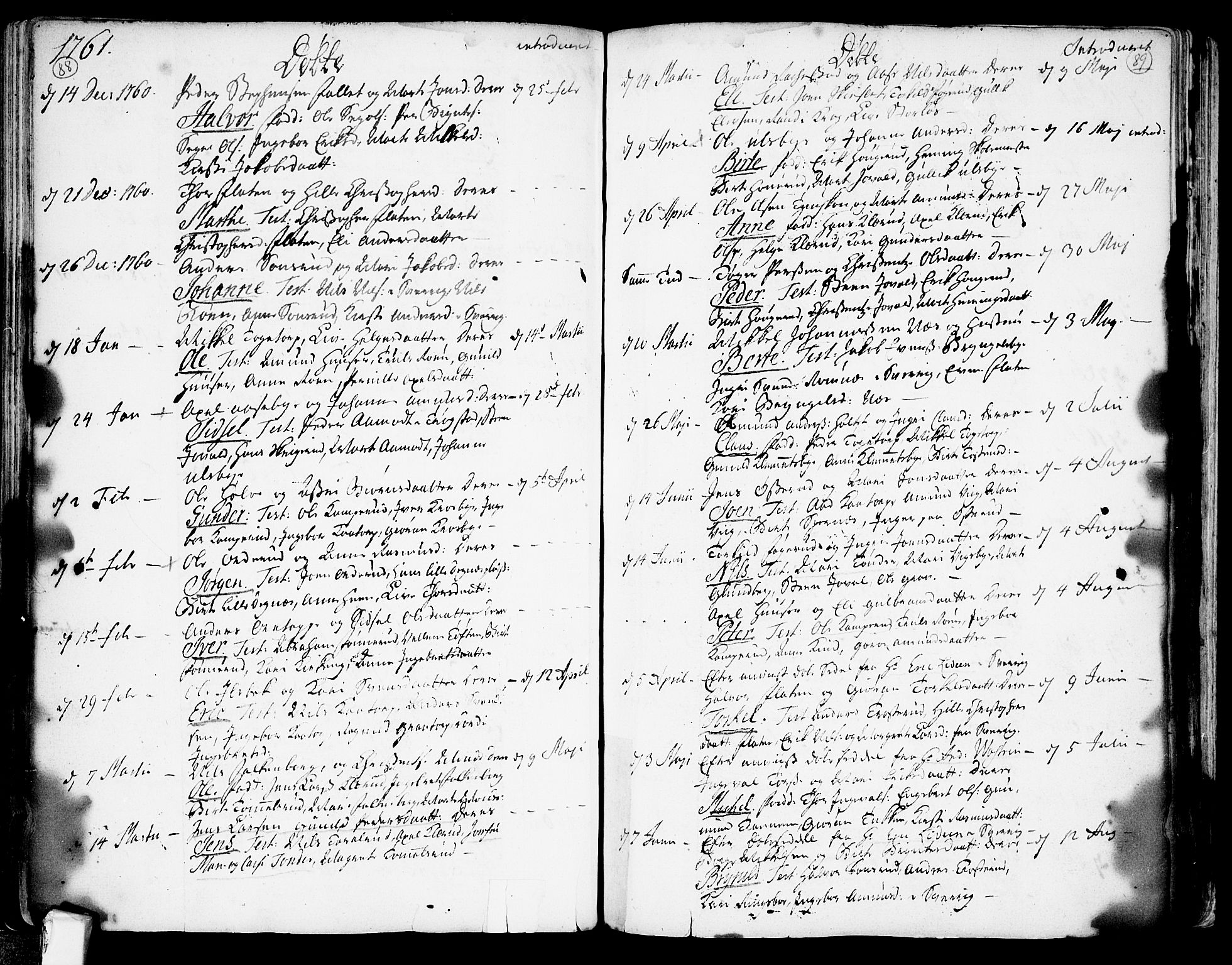 Rødenes prestekontor Kirkebøker, SAO/A-2005/F/Fa/L0002: Parish register (official) no. I 2, 1733-1776, p. 88-89