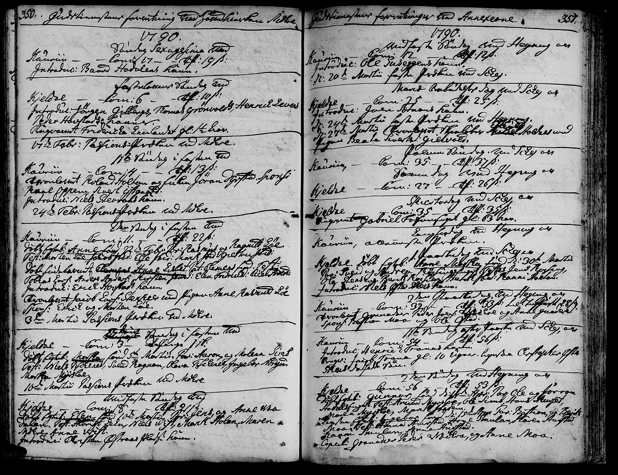 Ministerialprotokoller, klokkerbøker og fødselsregistre - Nord-Trøndelag, SAT/A-1458/735/L0331: Parish register (official) no. 735A02, 1762-1794, p. 350-351