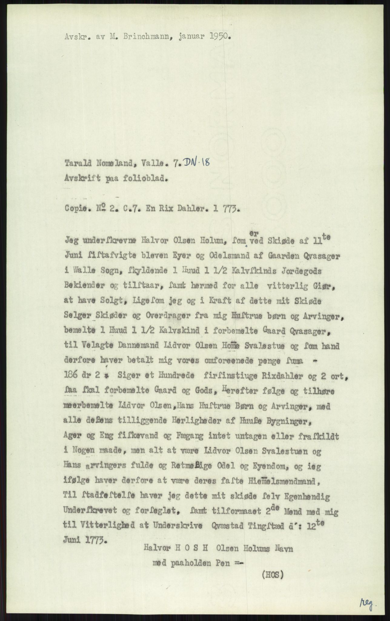 Samlinger til kildeutgivelse, Diplomavskriftsamlingen, AV/RA-EA-4053/H/Ha, p. 3620