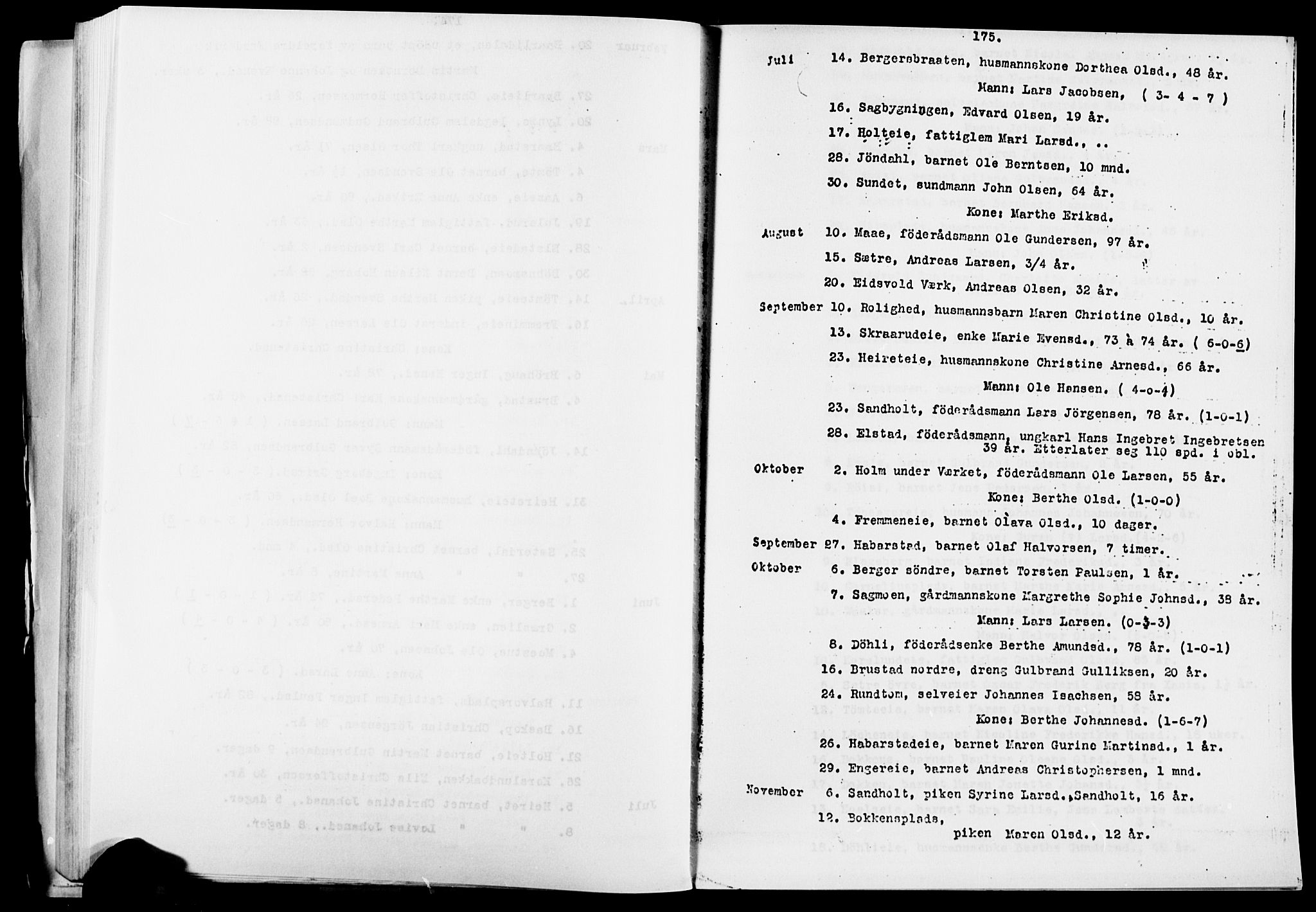 Eidsvoll prestekontor Kirkebøker, AV/SAO-A-10888/O/Oa/L0005: Other parish register no. 5, 1815-1865, p. 175