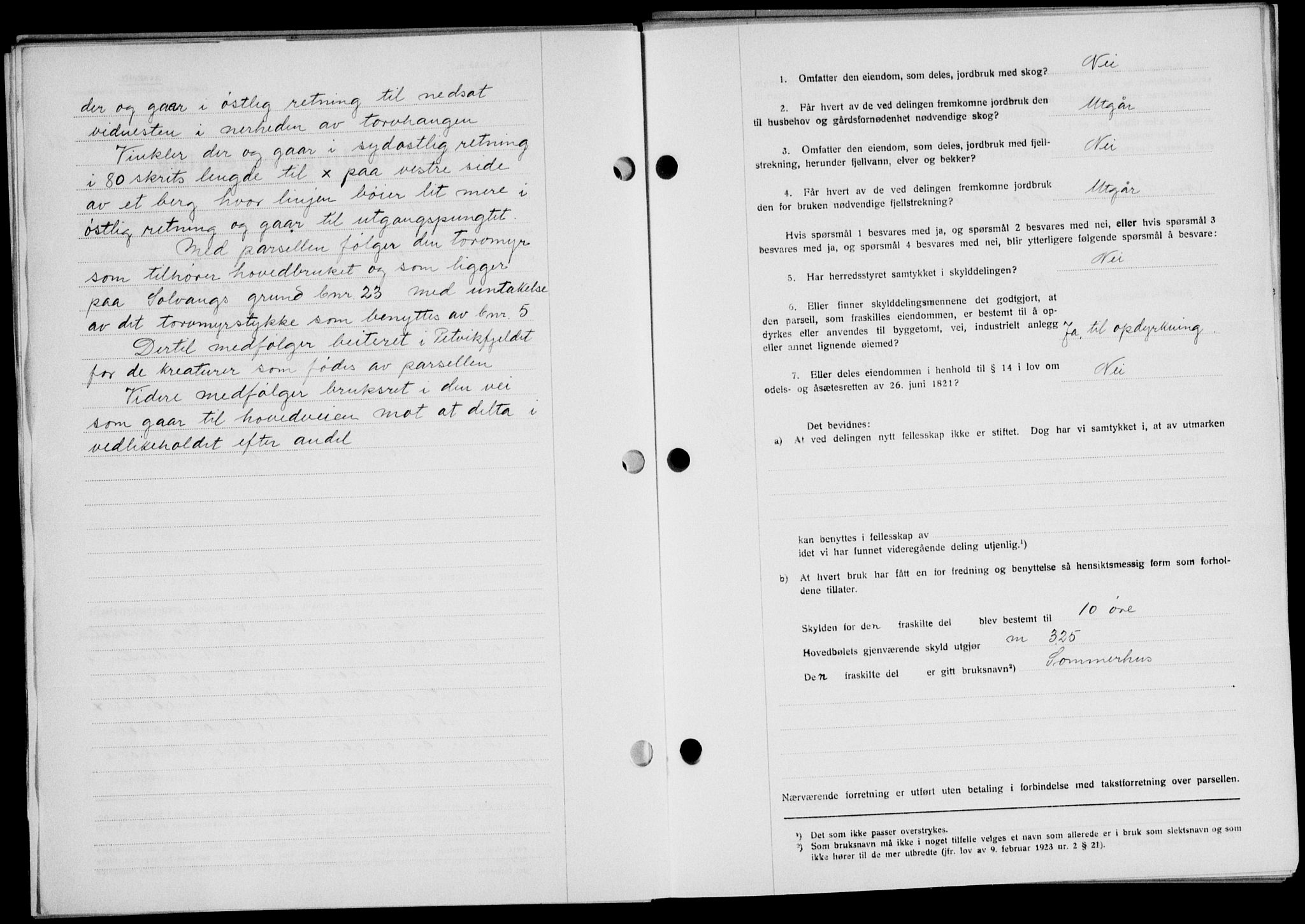 Lofoten sorenskriveri, SAT/A-0017/1/2/2C/L0033b: Mortgage book no. 33b, 1936-1936, Diary no: : 289/1936
