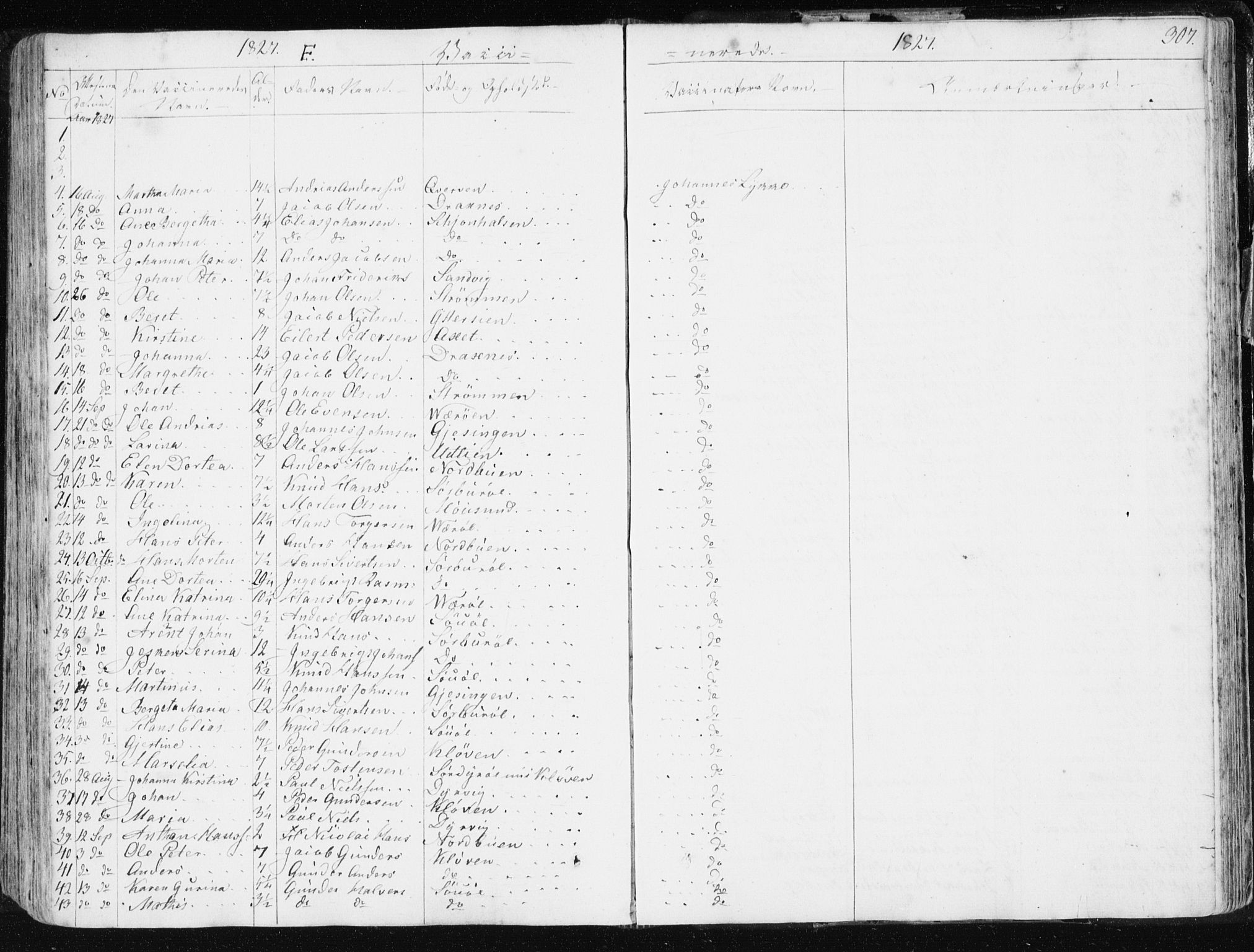Ministerialprotokoller, klokkerbøker og fødselsregistre - Sør-Trøndelag, SAT/A-1456/634/L0528: Parish register (official) no. 634A04, 1827-1842, p. 307