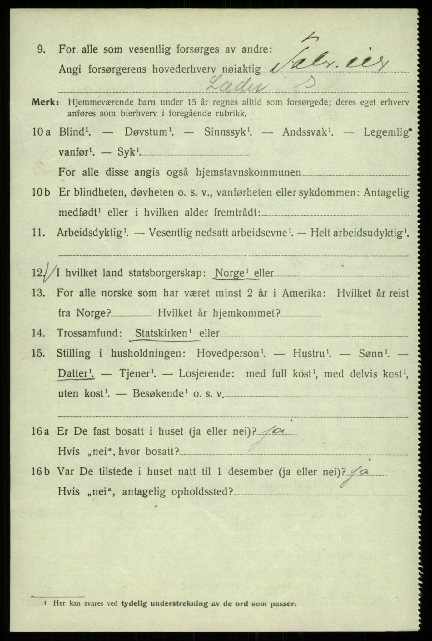 SAB, 1920 census for Bergen, 1920, p. 74295