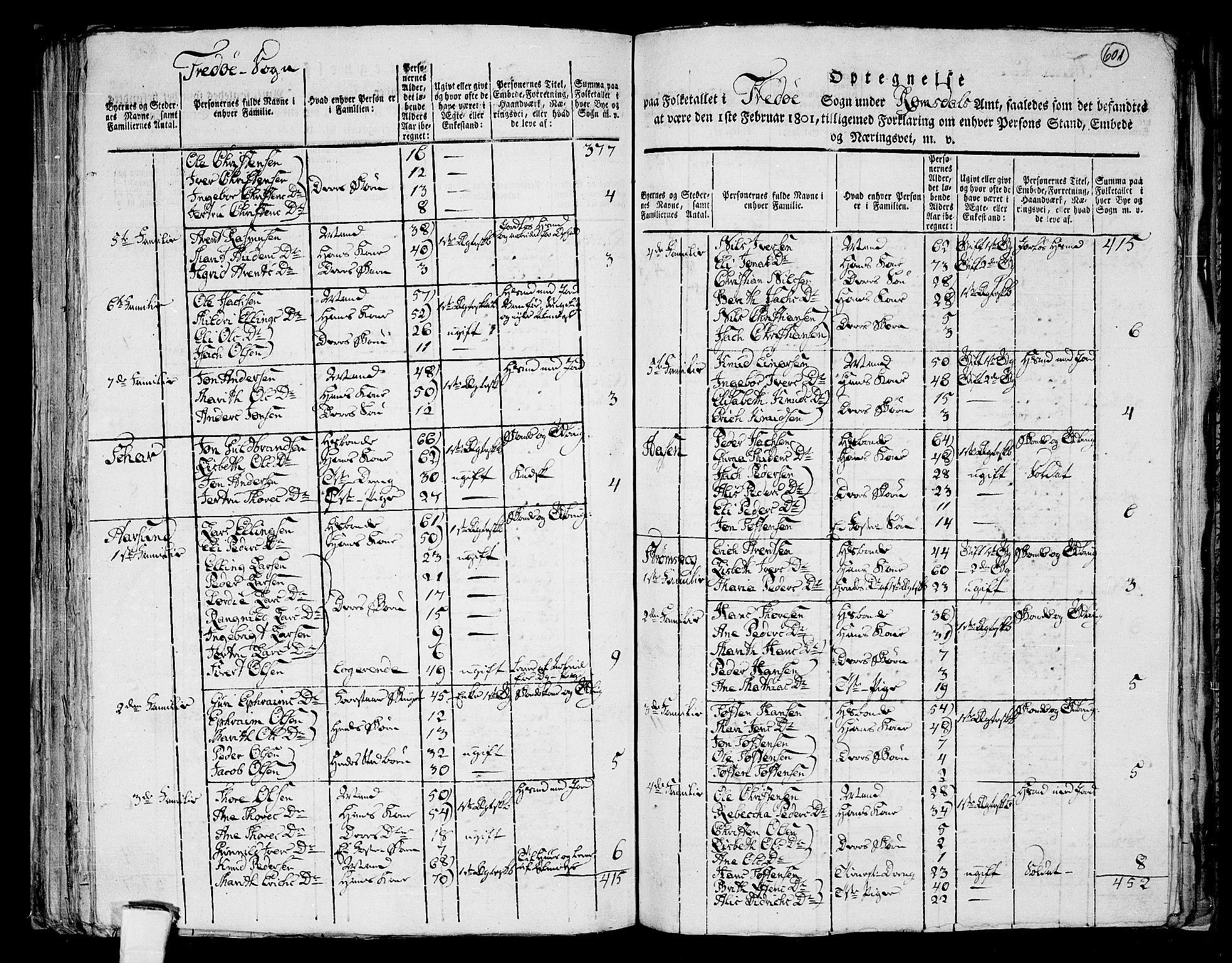 RA, 1801 census for 1560P Tingvoll, 1801, p. 600b-601a