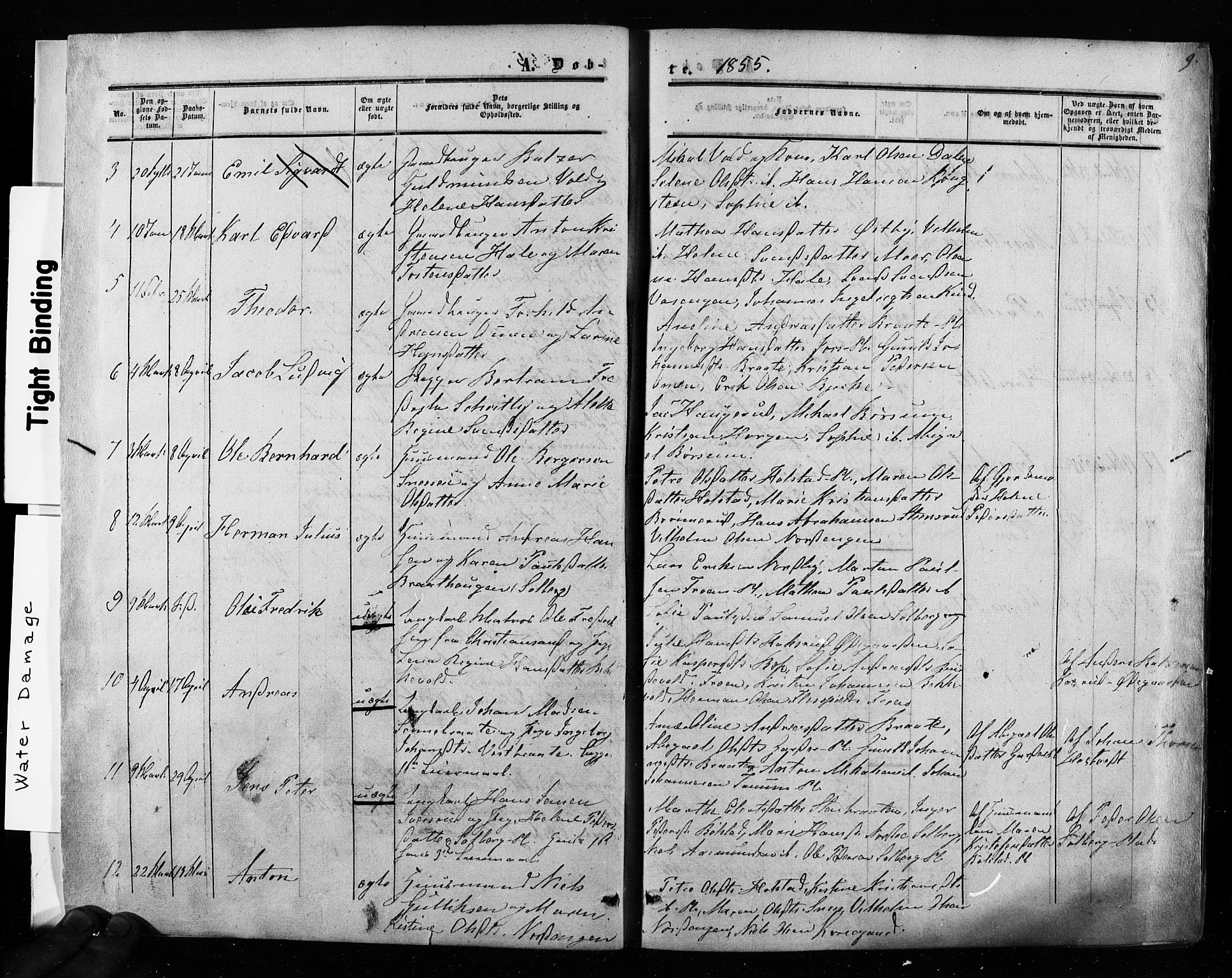 Ås prestekontor Kirkebøker, AV/SAO-A-10894/F/Fa/L0007: Parish register (official) no. I 7, 1854-1870, p. 9