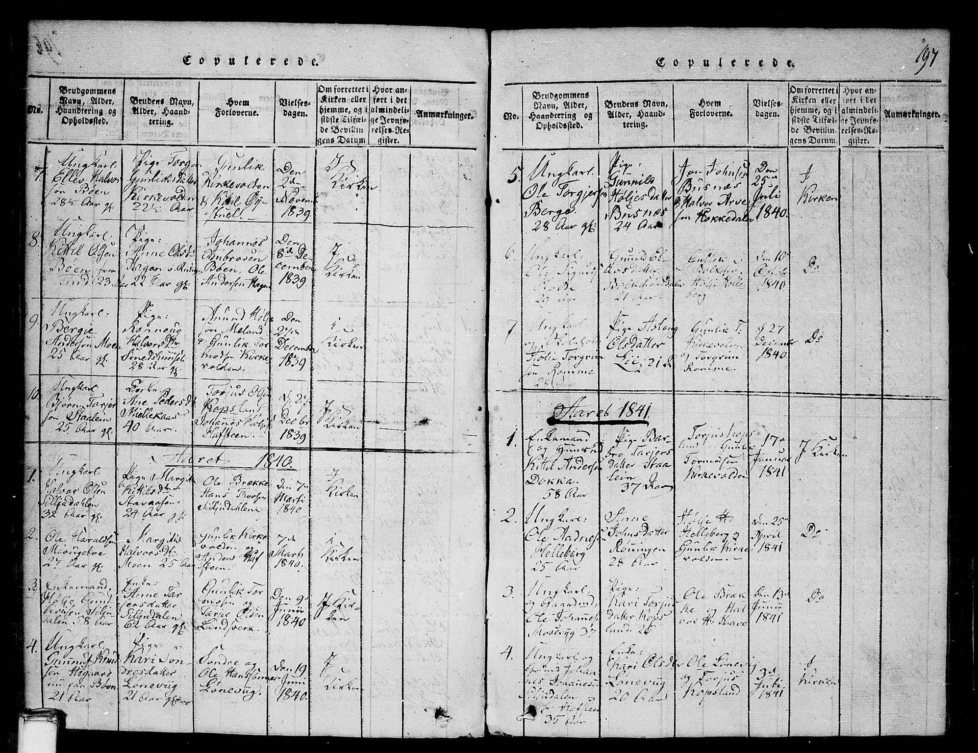 Gransherad kirkebøker, SAKO/A-267/G/Ga/L0001: Parish register (copy) no. I 1, 1815-1842, p. 197