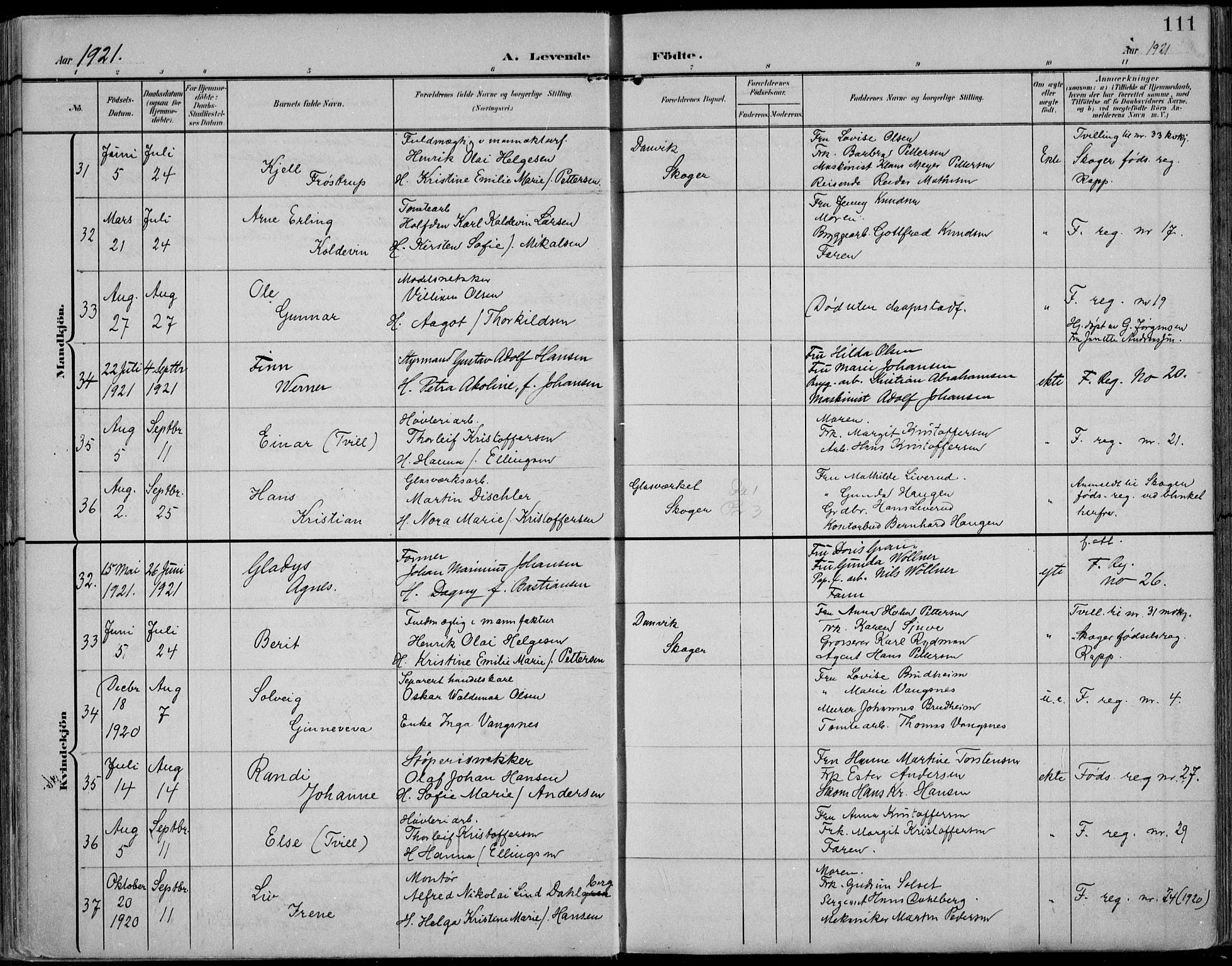 Strømsø kirkebøker, AV/SAKO-A-246/F/Fb/L0008: Parish register (official) no. II 8, 1902-1933, p. 111