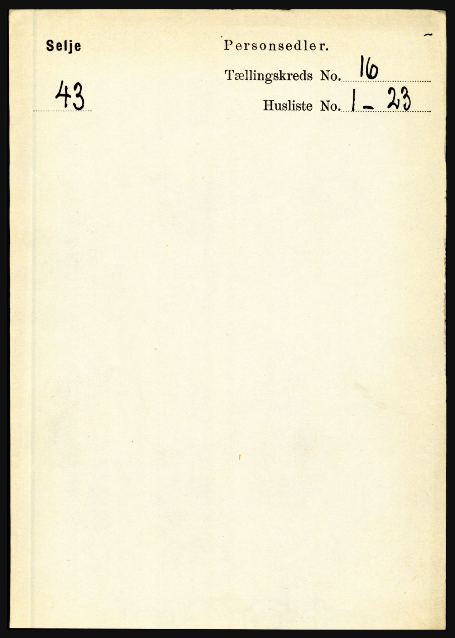 RA, 1891 census for 1441 Selje, 1891, p. 5057