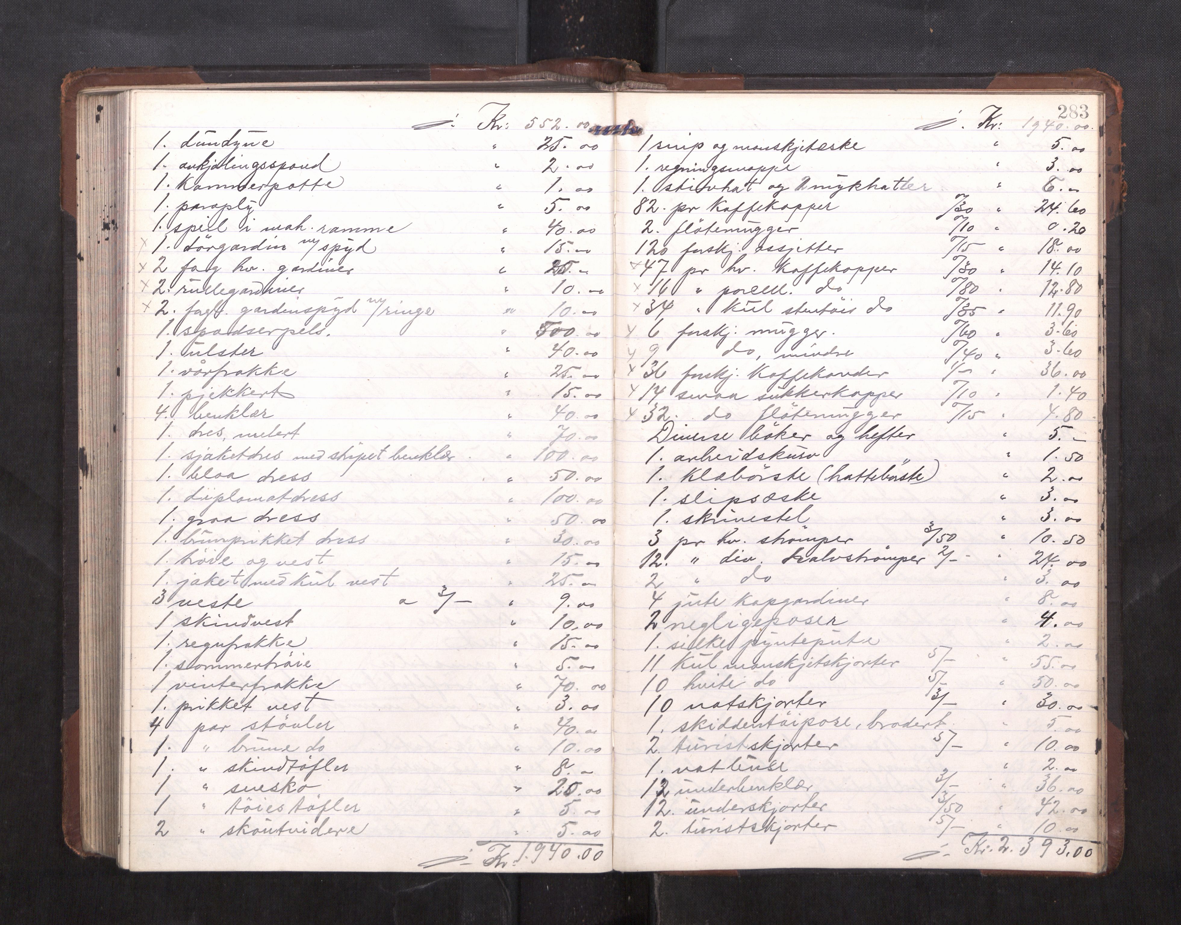 Trondheim byfogd, AV/SAT-A-0003/1/3/3C/L0037: Skifteregistreringsprotokoll - 28/5-8/3. (u/ register), 1918-1921, p. 283