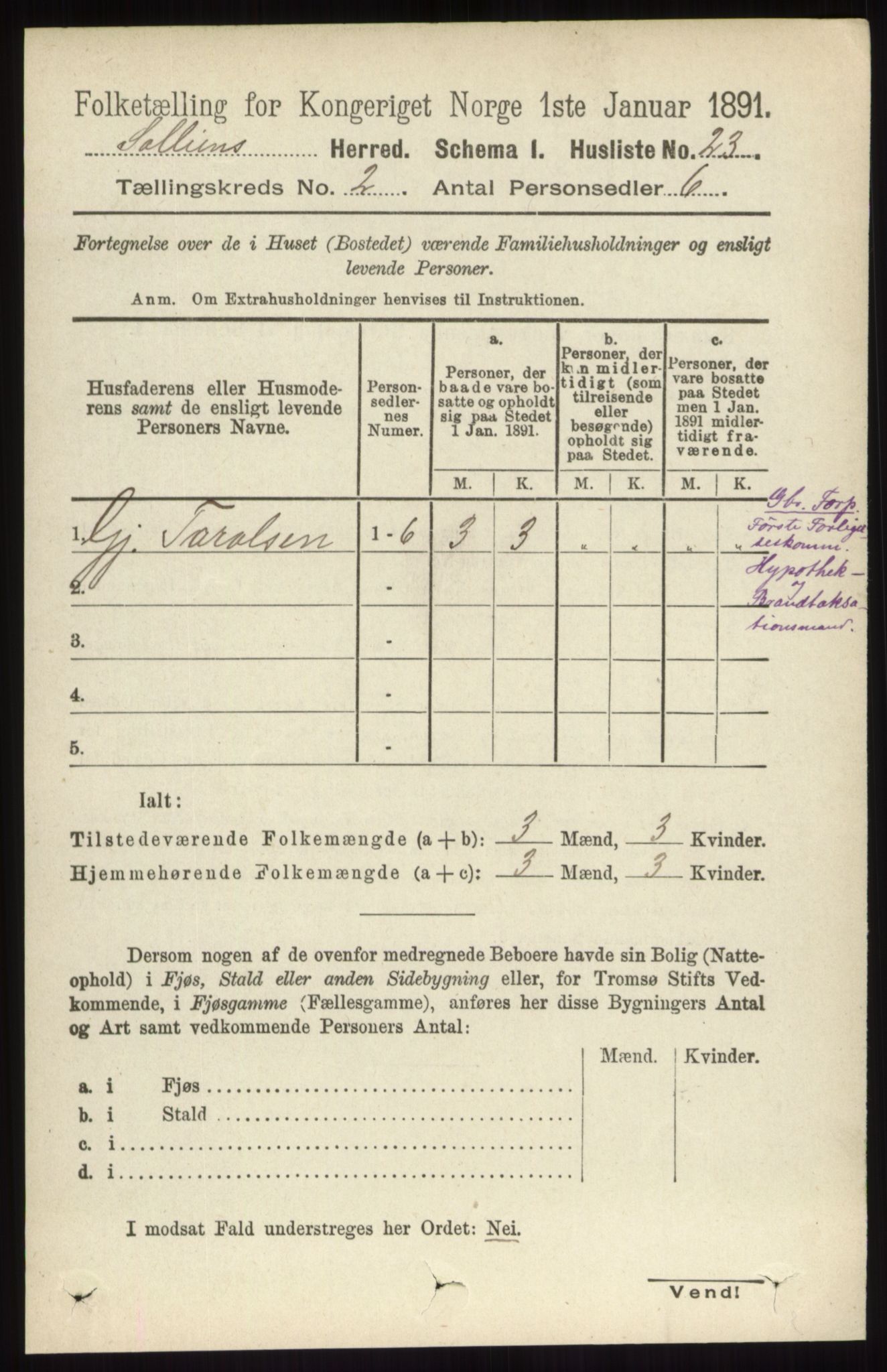 RA, 1891 census for 0431 Sollia, 1891, p. 378