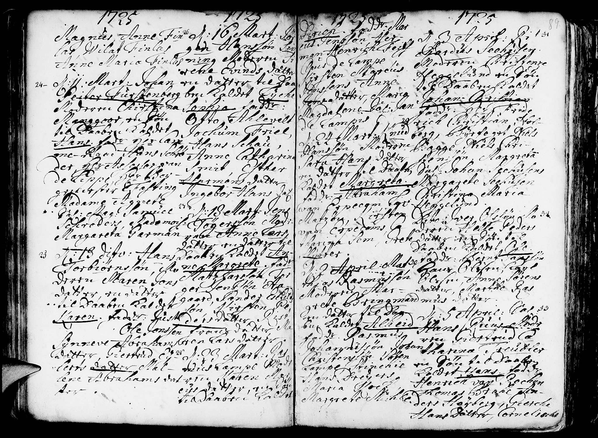 Nykirken Sokneprestembete, AV/SAB-A-77101/H/Haa/L0003: Parish register (official) no. A 3, 1717-1764, p. 89