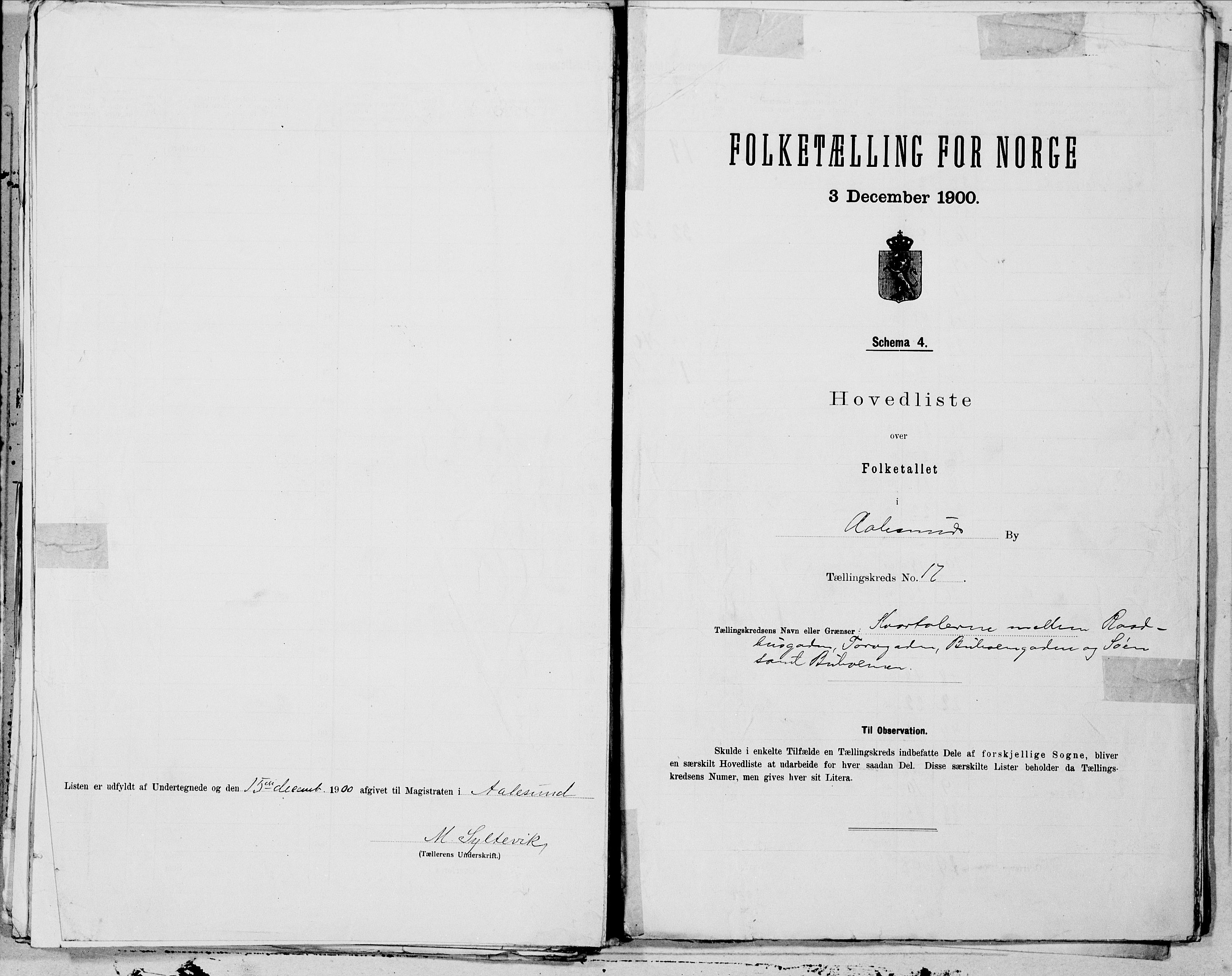 SAT, 1900 census for Ålesund, 1900, p. 34