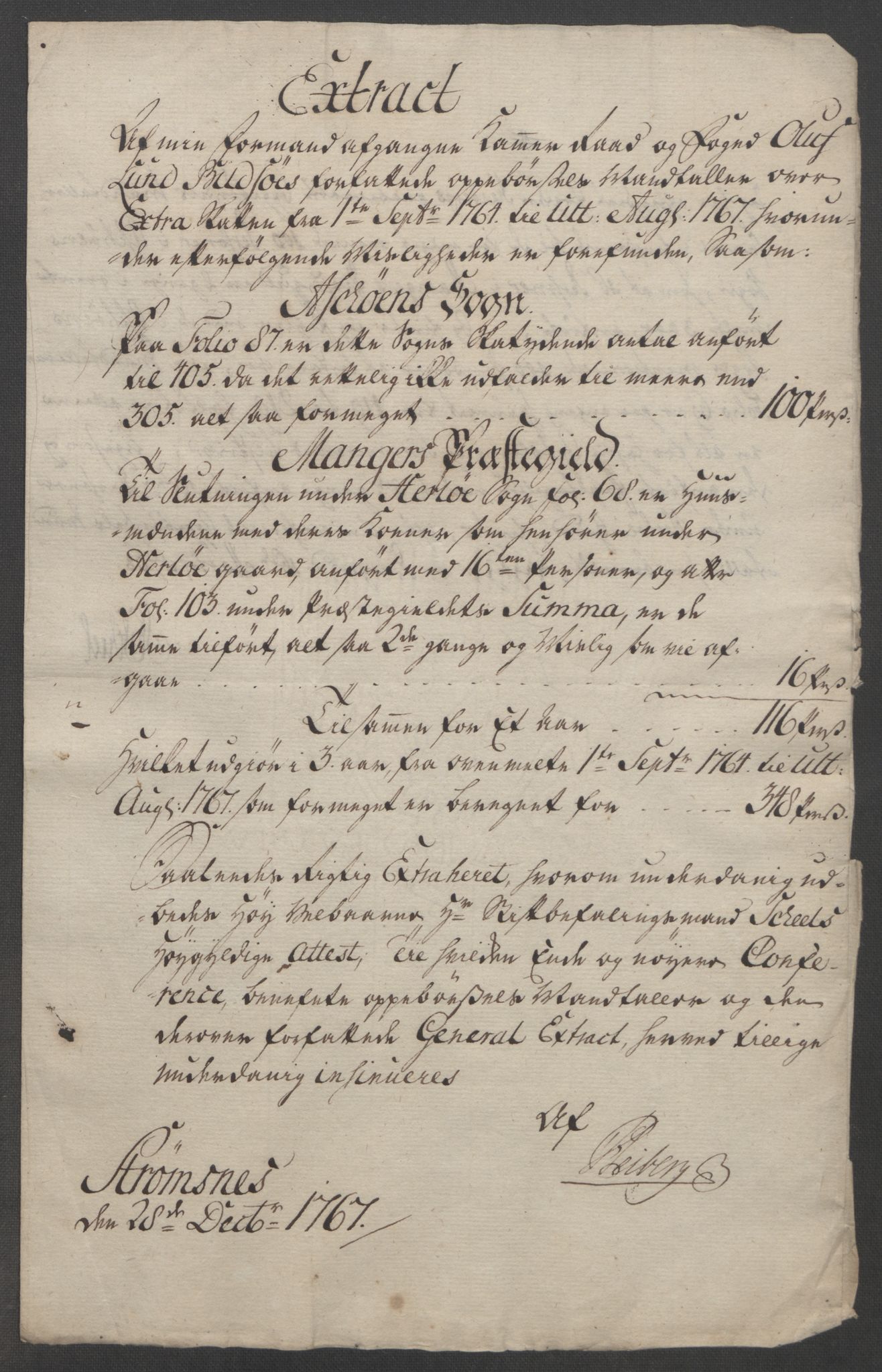 Rentekammeret inntil 1814, Reviderte regnskaper, Fogderegnskap, AV/RA-EA-4092/R51/L3303: Ekstraskatten Nordhordland og Voss, 1762-1772, p. 163
